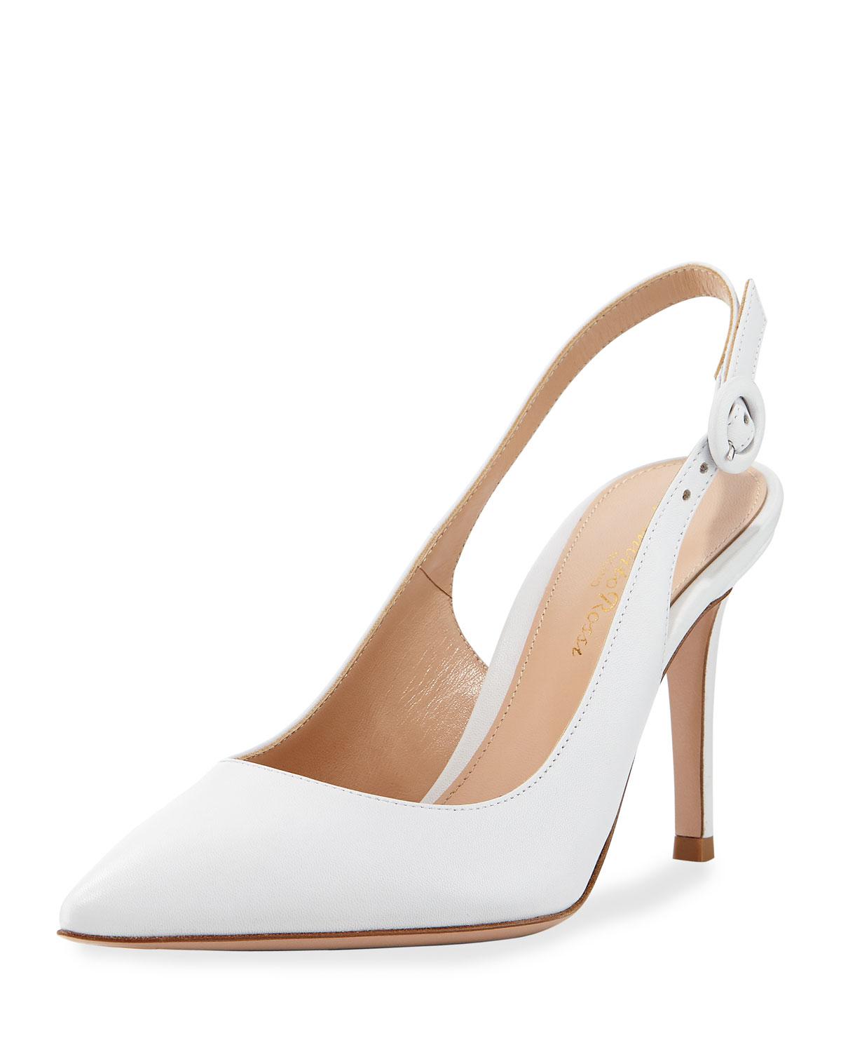 gianvito rossi white slingback