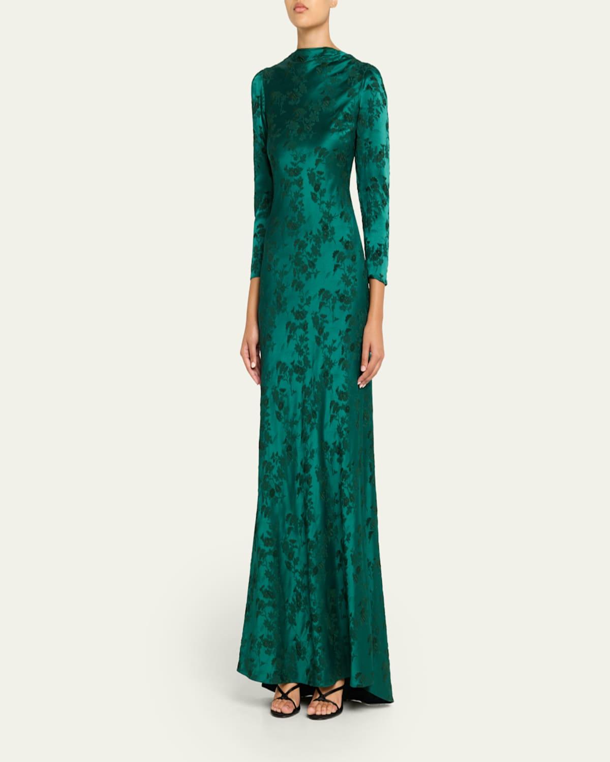 green floral high neck dress Whitney High Neck Floral Mini Dress – RESET by Jane