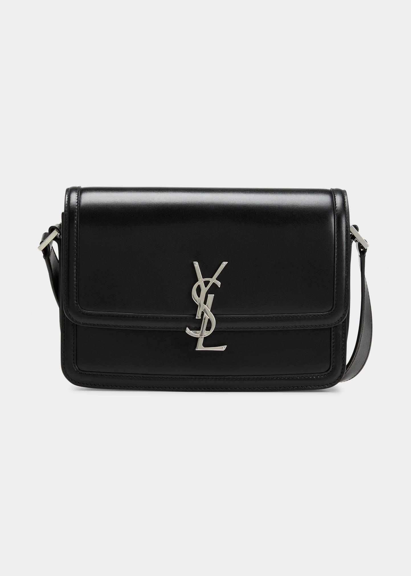 Saint Laurent Solferino Leather Monogram Crossbody Bag in Black for Men ...