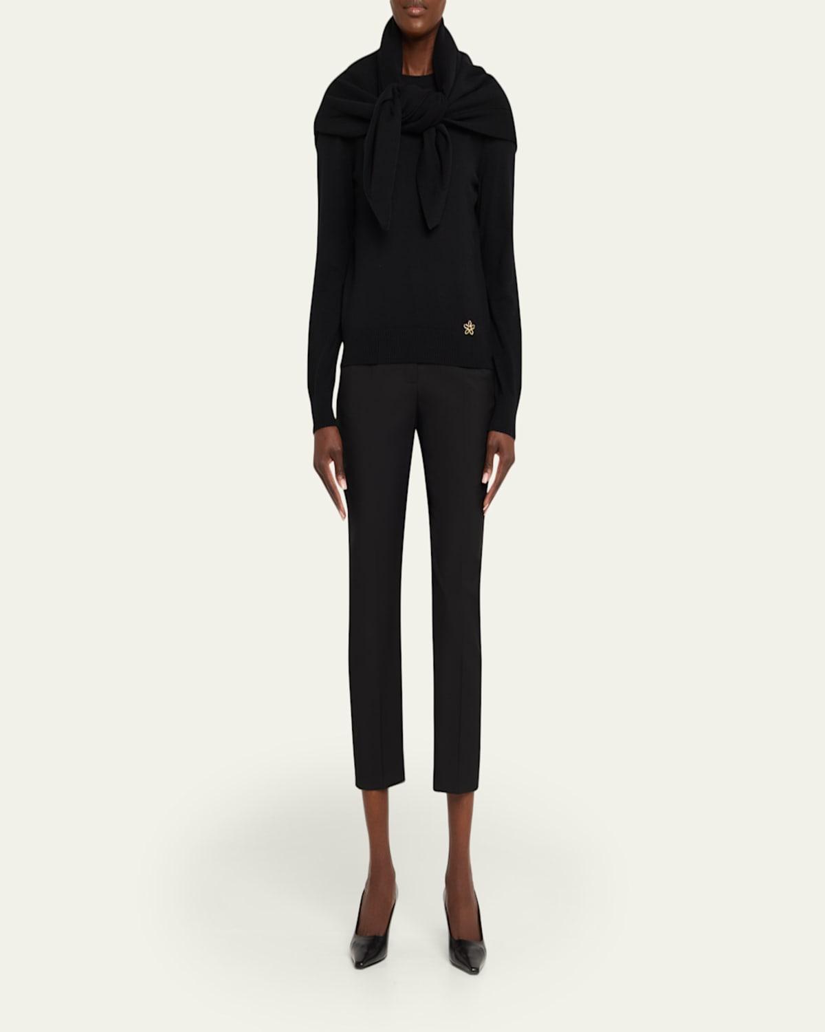 Oscar de la Renta ノースリーブカシミヤニット Oscar De La Renta ノースリーブ ニットトップ | ブラック