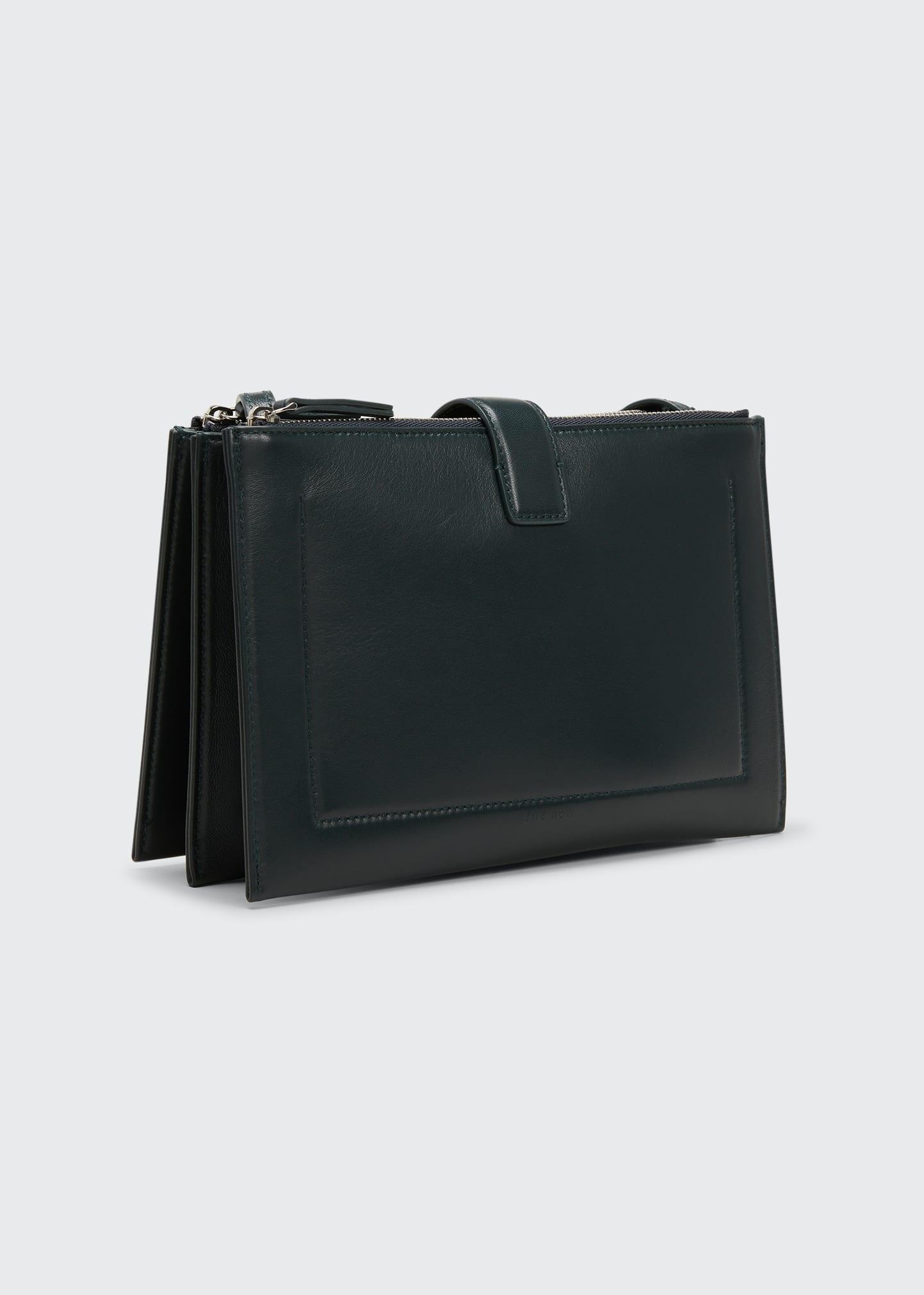 The Row Tasca Zip Crossbody Bag In Calf Leather in Black | Lyst
