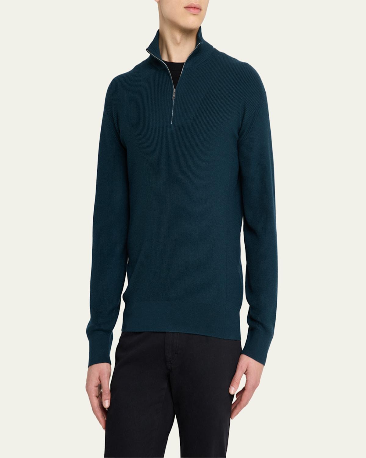 Ermenegildo Zegna ネイビー セーター クォータージップ Ermenegildo Zegna ネイビー セーター クォータージップ（紺