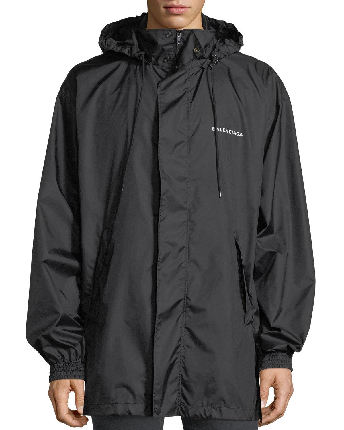 balenciaga hooded coat