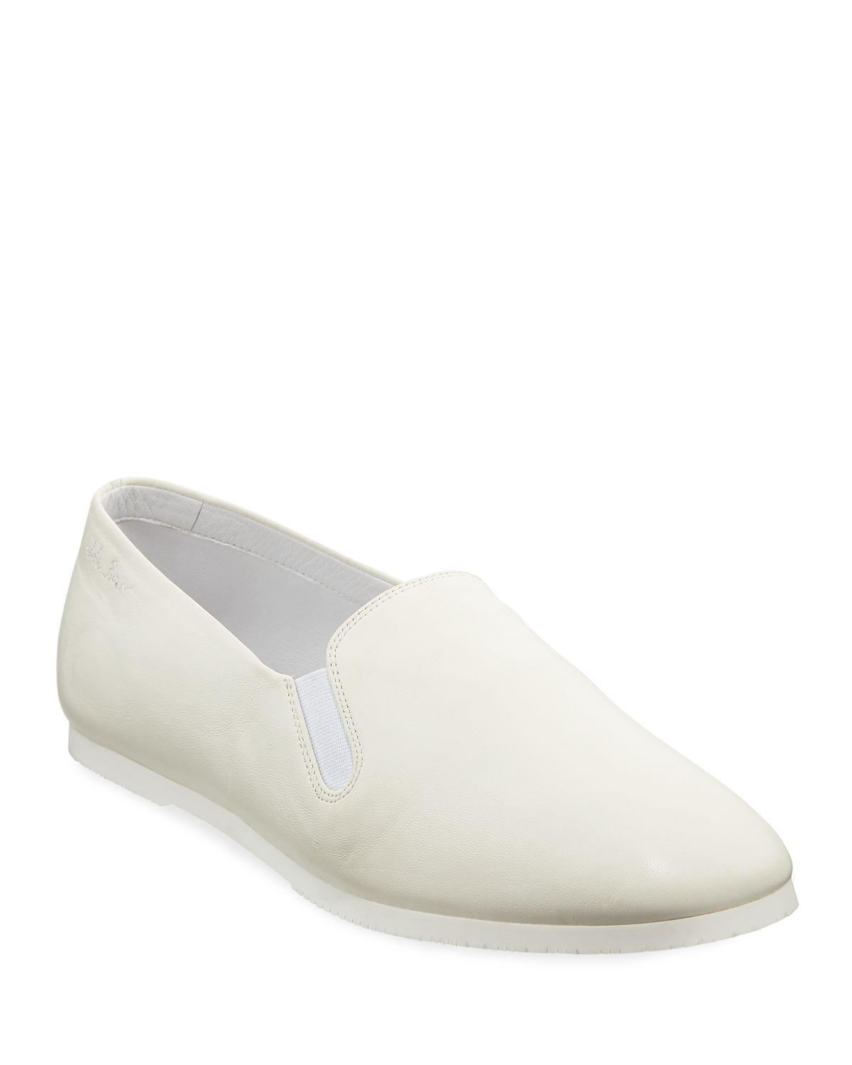 the row white loafers