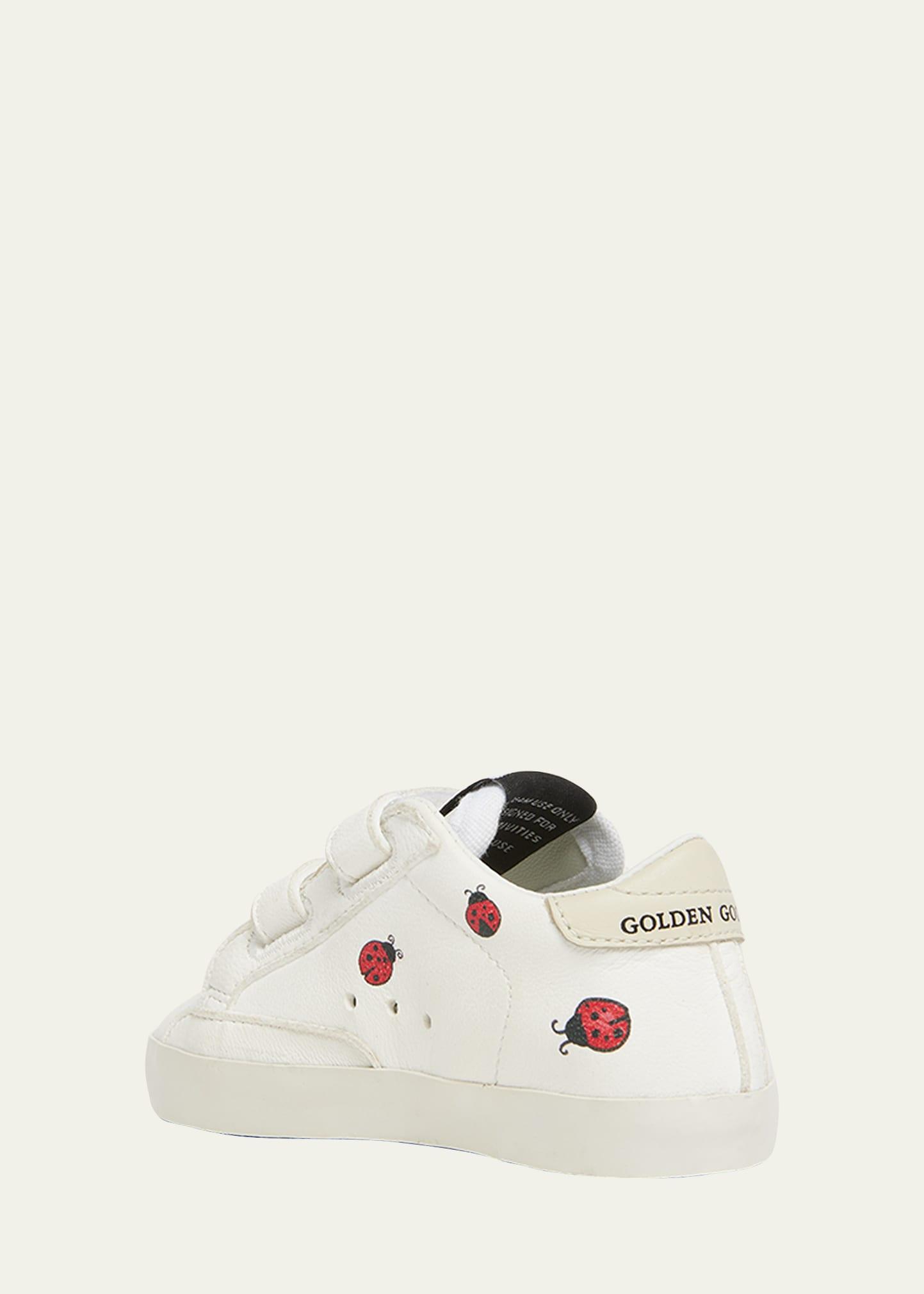 Golden Goose Kids touch-strap leather sneakers - White