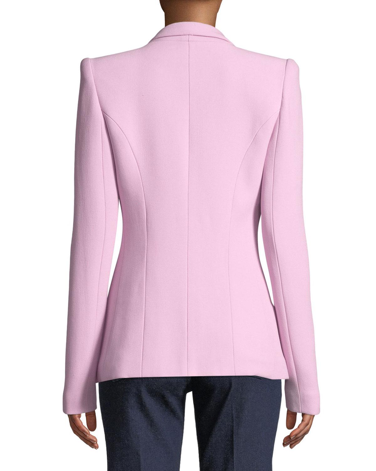Brandon Maxwell Synthetic Notch-collar Single-hook Jacket in Pink - Lyst