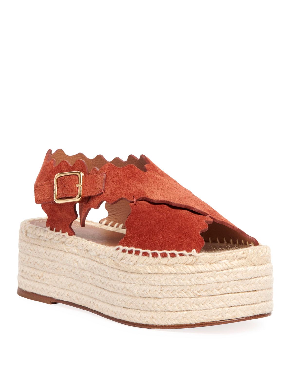 red platform espadrilles