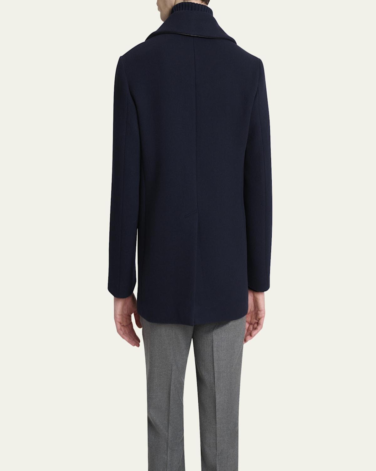 【送料&関税込】Givenchy Oversized Asymmetric Peacoat Givenchy // Black Cotton & White Logo Distressed Sweater