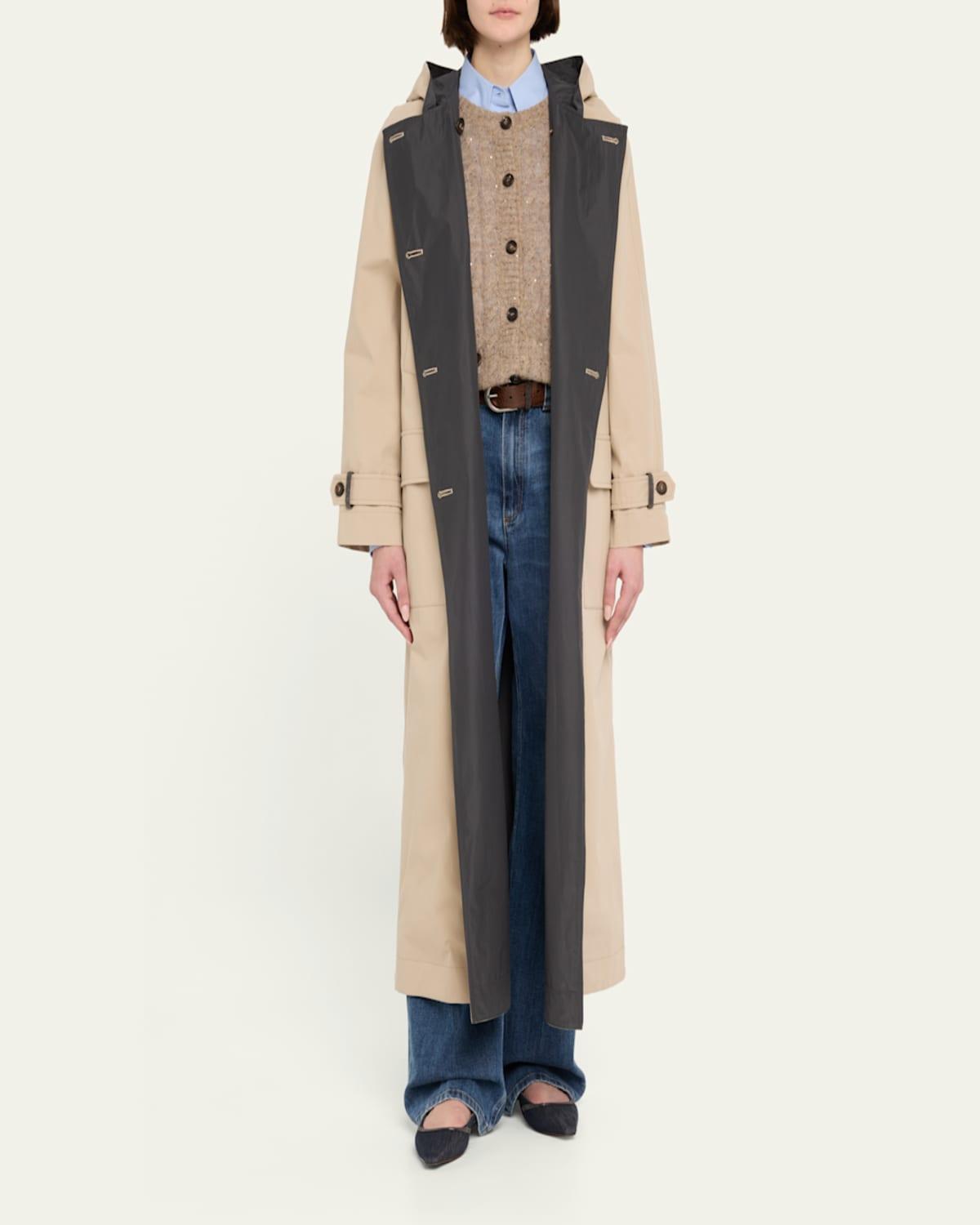 コート BRUNELLO CUCINELLI Woman Coat Cream MH5347892 C9002 Coat with dazzling croc motif for Woman in Camel | Brunello