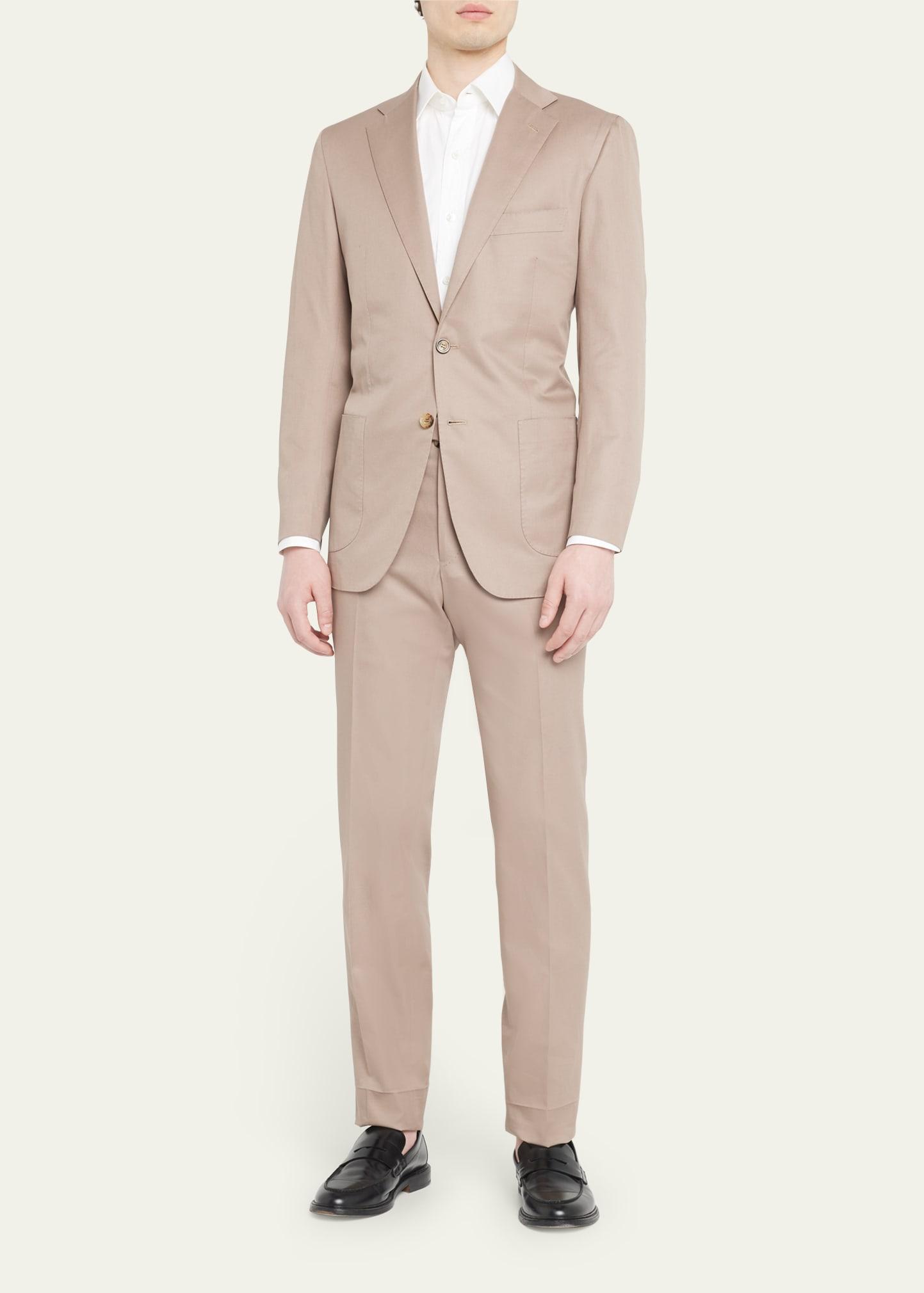 Kiton Sea Island Cotton Suit in Natural for Men Lyst