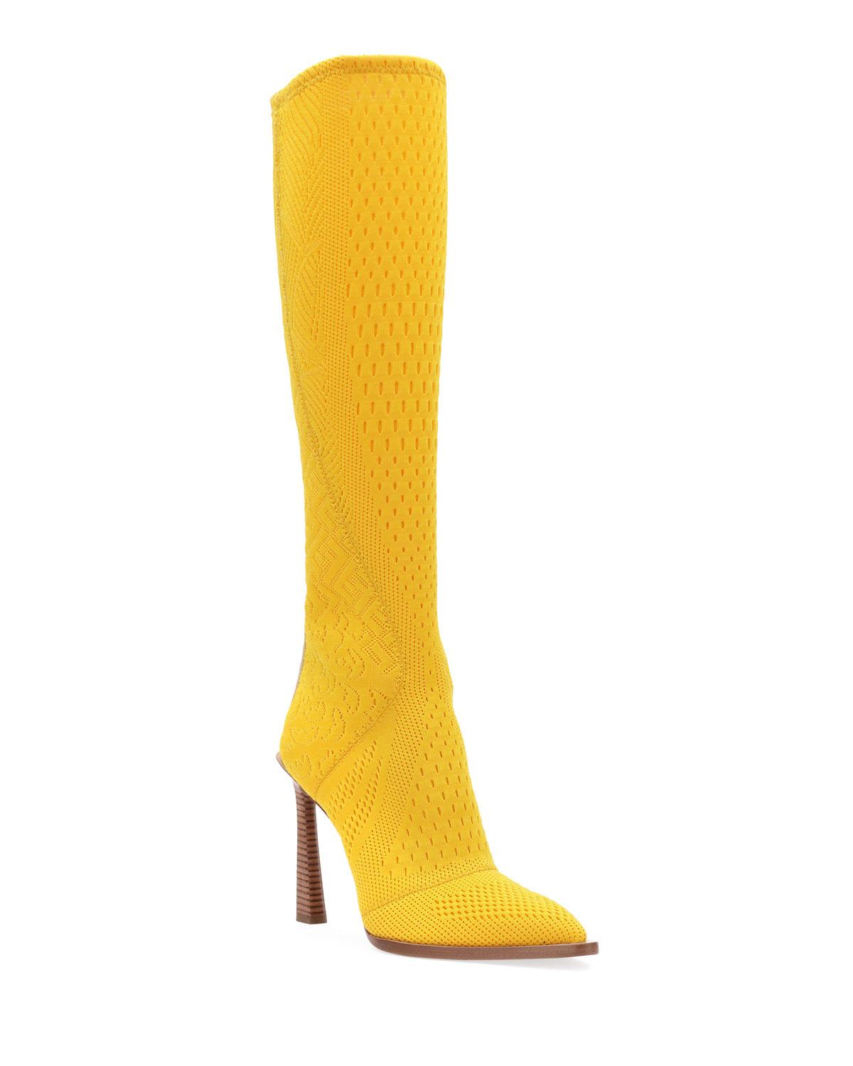 fendi boots yellow