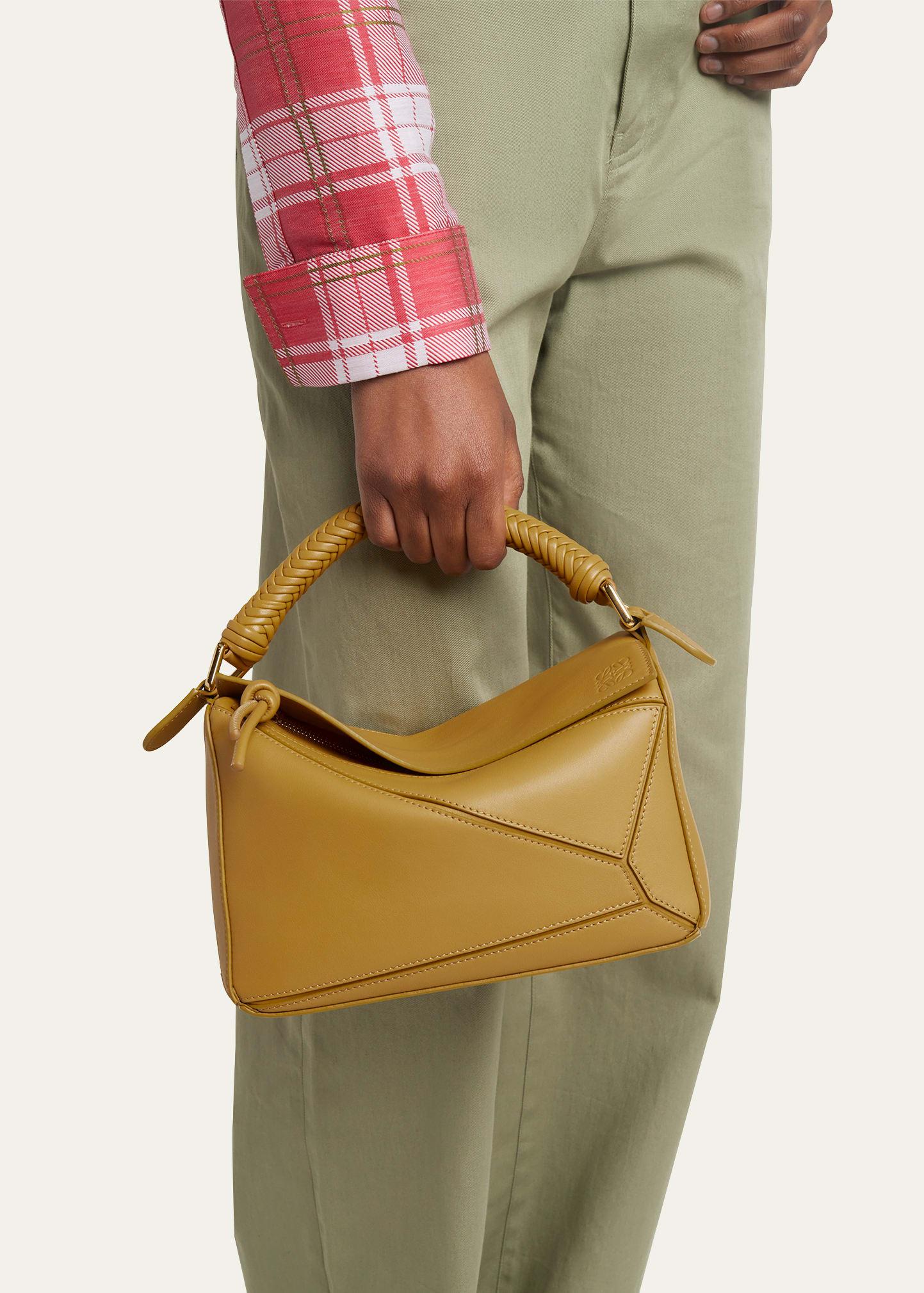 Loewe Small Puzzle Leather Top-handle Bag in Natural | Lyst