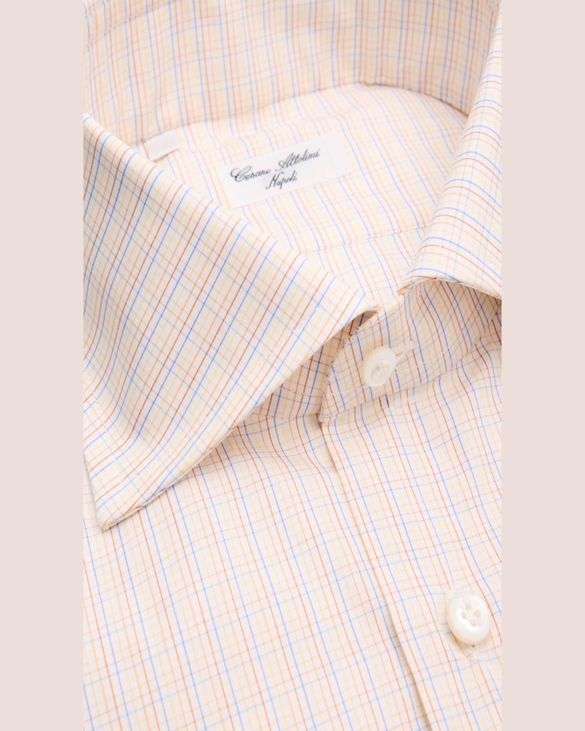 attolini dress shirts Cesare Attolini Men 's Slubbed Check Cotton Dress Shirt