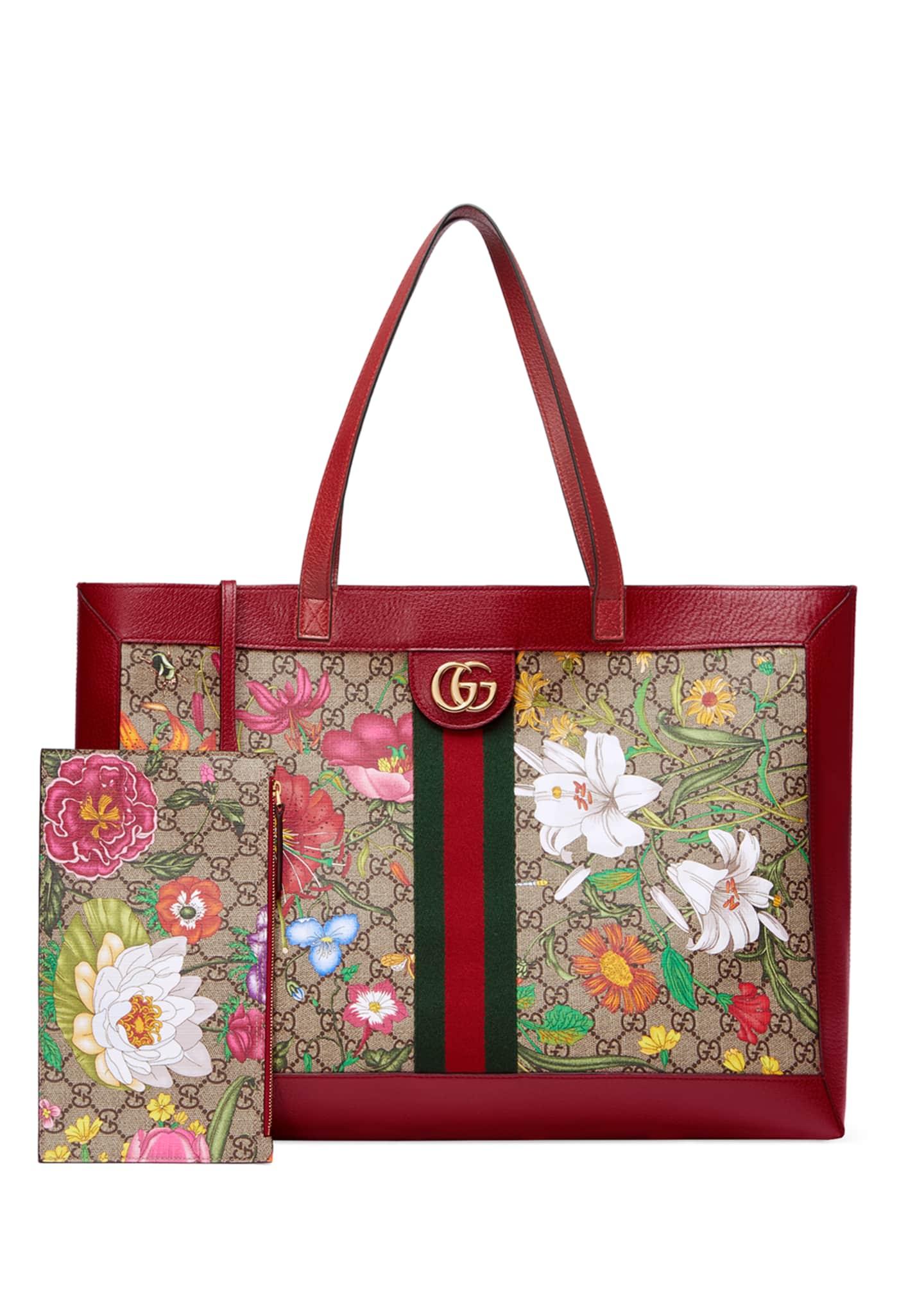 Gucci Ophidia Centennial GG Flower Canvas Medium Tote Bag –