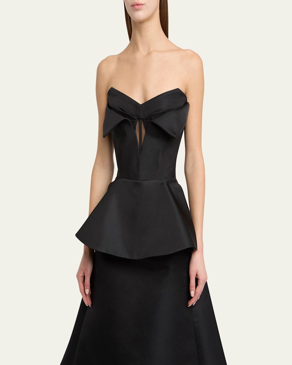 トップス MEDI LINGERIE LIKE PEPLUM BUSTIER BLACK MEDI LINGERIE LIKE PEPLUM BUSTIER（キャミソール）｜Ameri