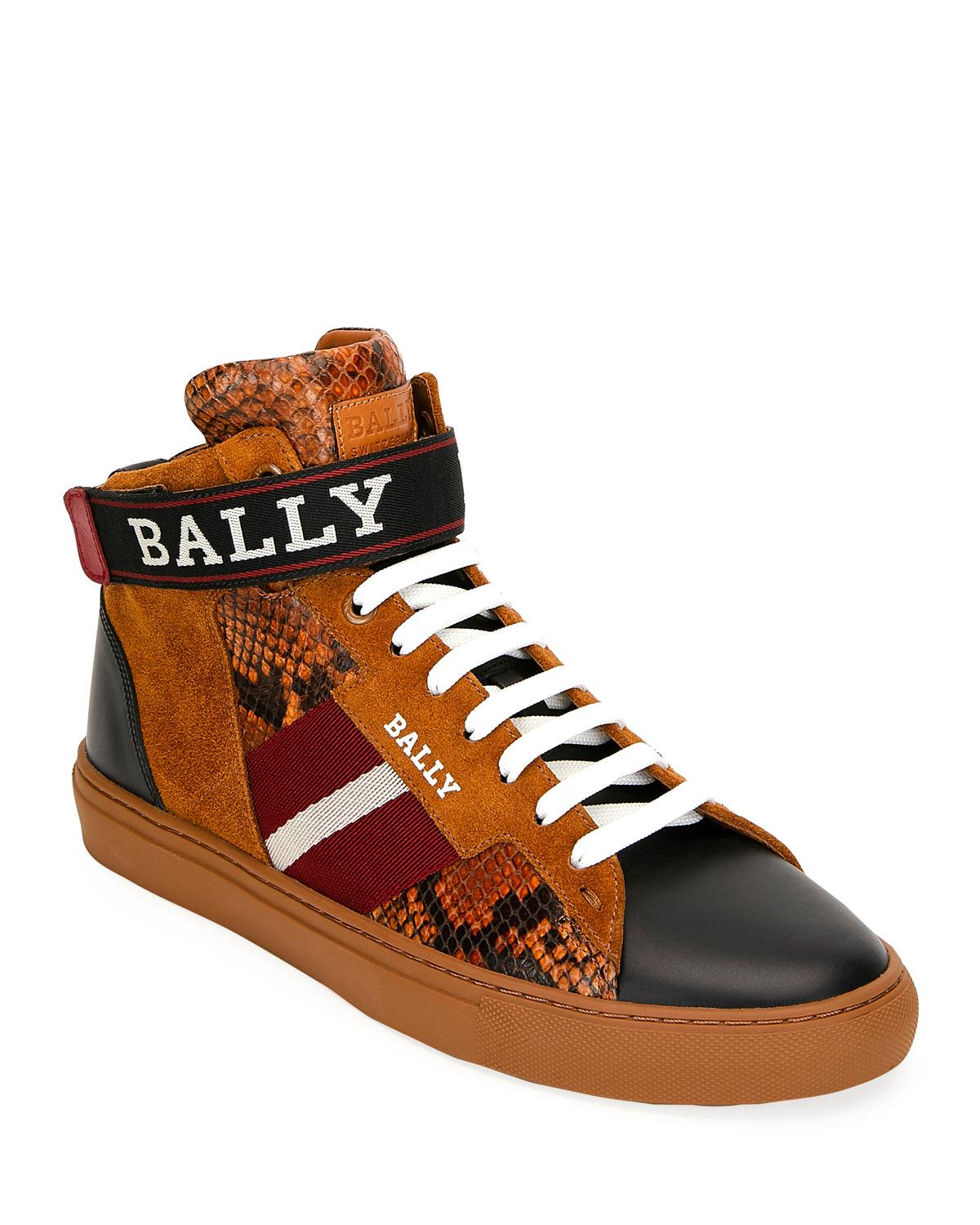 Lyst - Bally Men's Heros Snake-trim High-top Sneakers With Ankle Grip ...