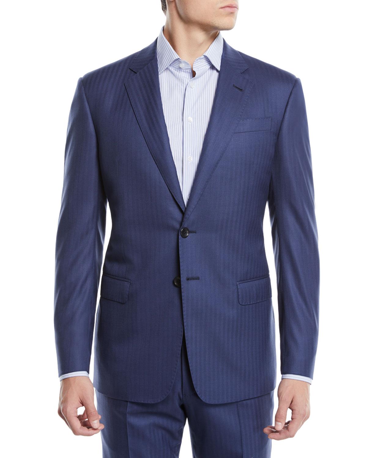 blue armani suit