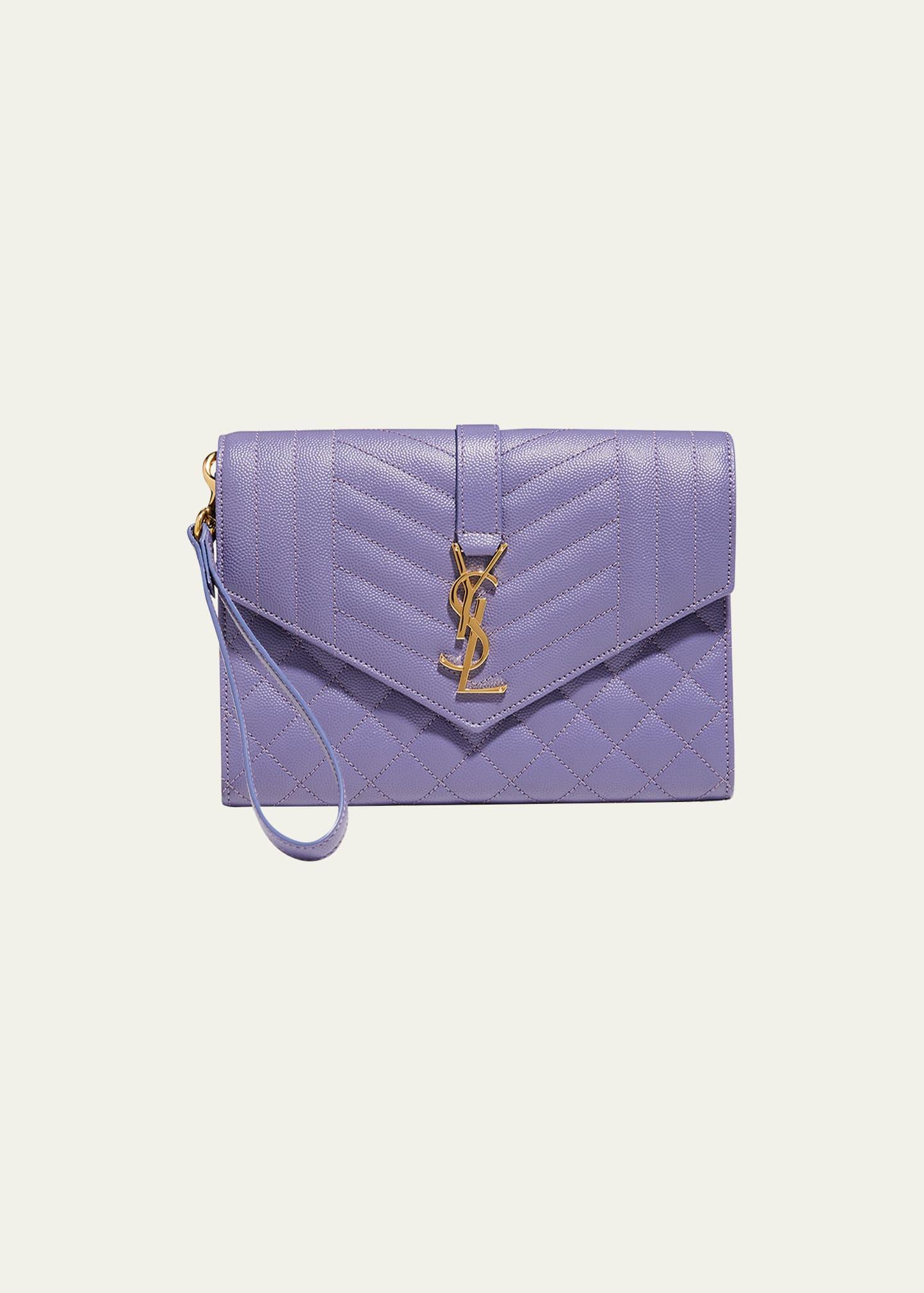Yves Saint Laurent, Bags, Nwt Ysl Monogram Quilted Envelope Clutch Bag