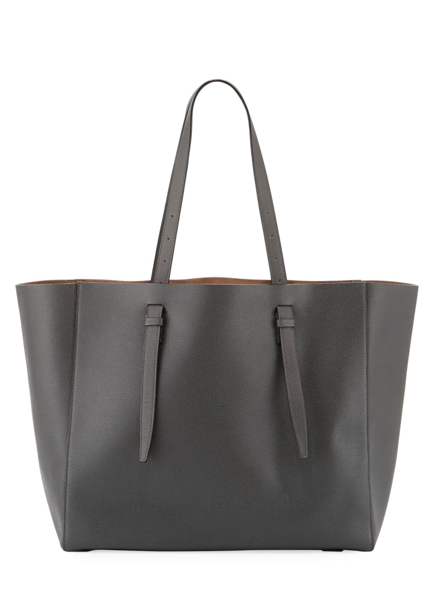 Valextra Soft Leather Tote Bag in Dark Gray (Gray) - Lyst