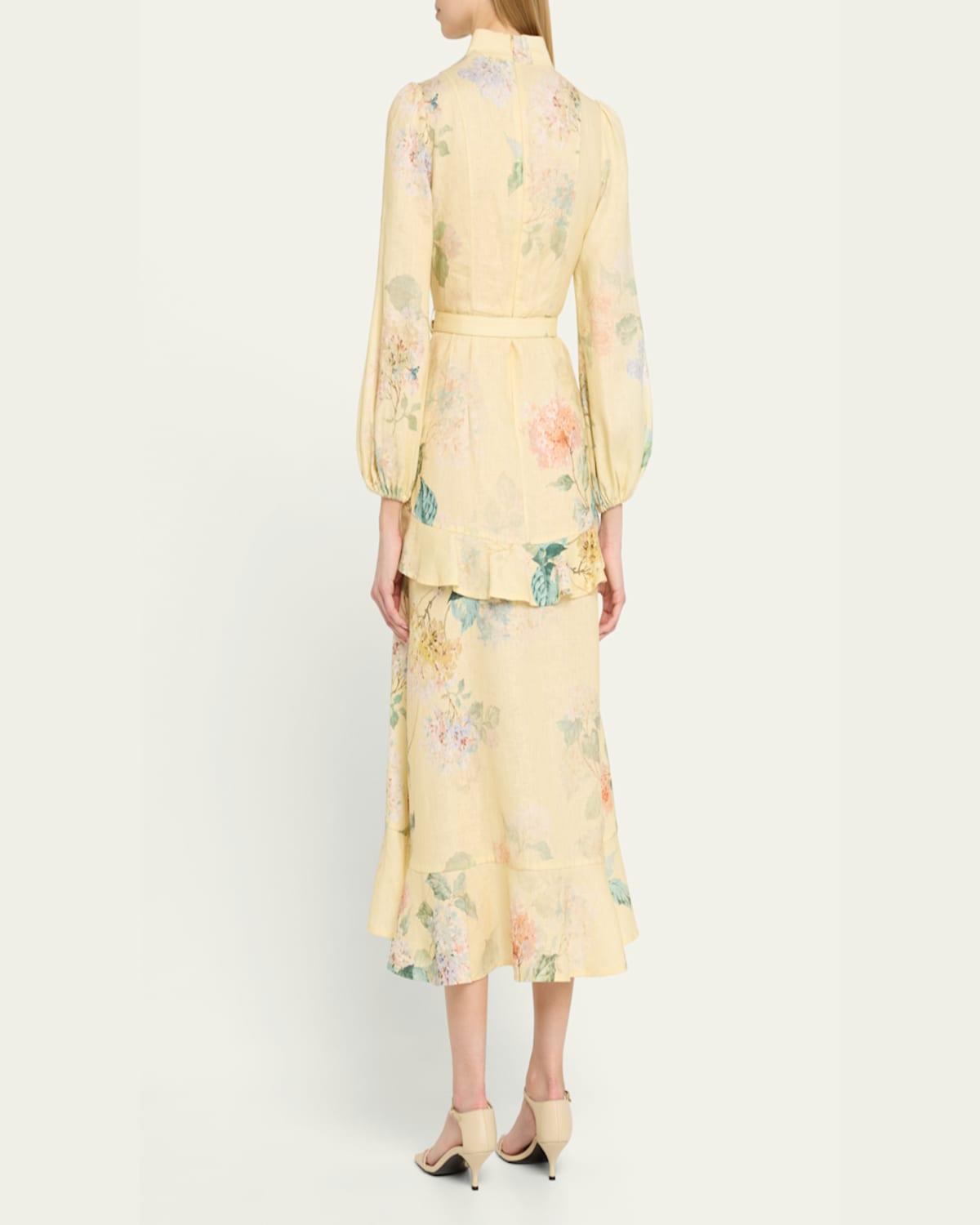 【Zimmermann】ILLUMINATE PEPLUM MIDI DRESS ペプラムミディ Zimmermann ILLUMINATE PEPLUM MIDI DRESS | REVERSIBLE