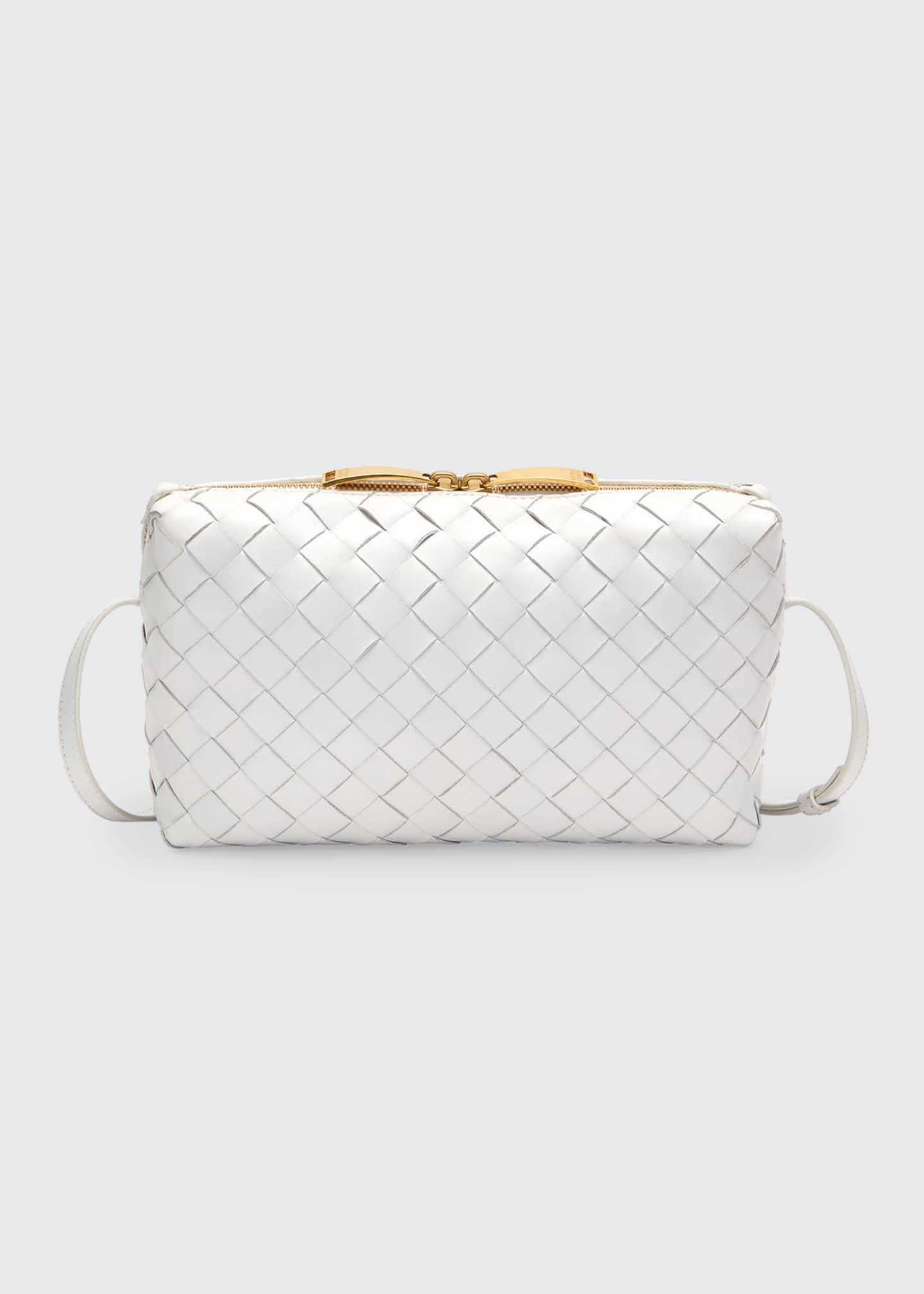 Bottega Leather Nodini Woven Crossbody Bag Lyst