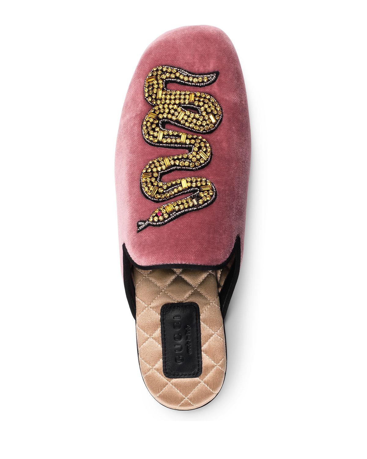 gucci snake mules