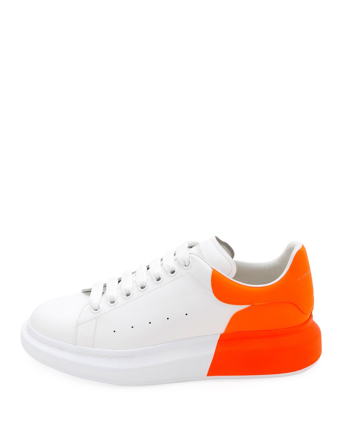 alexander mcqueen orange and white