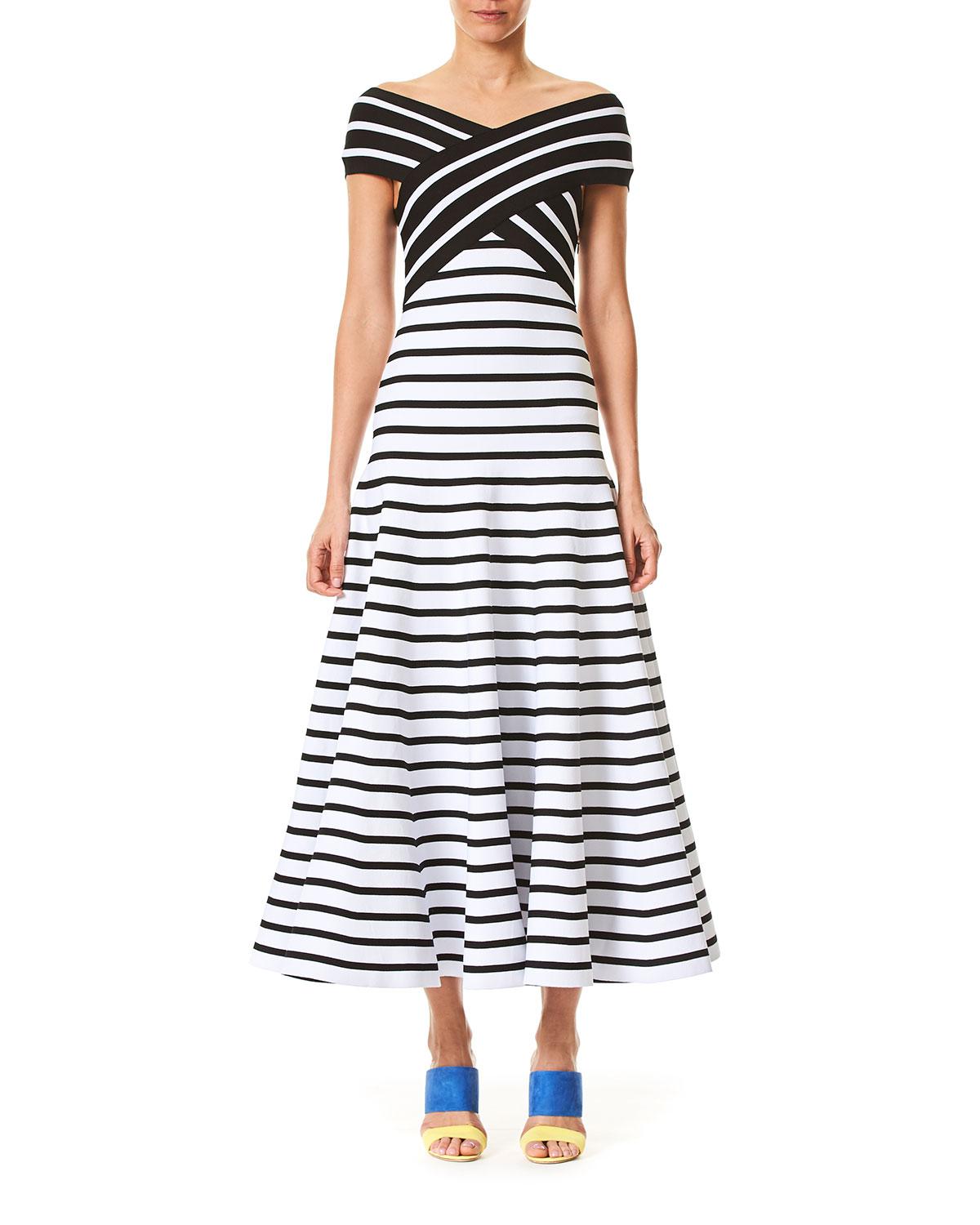 carolina herrera striped gown