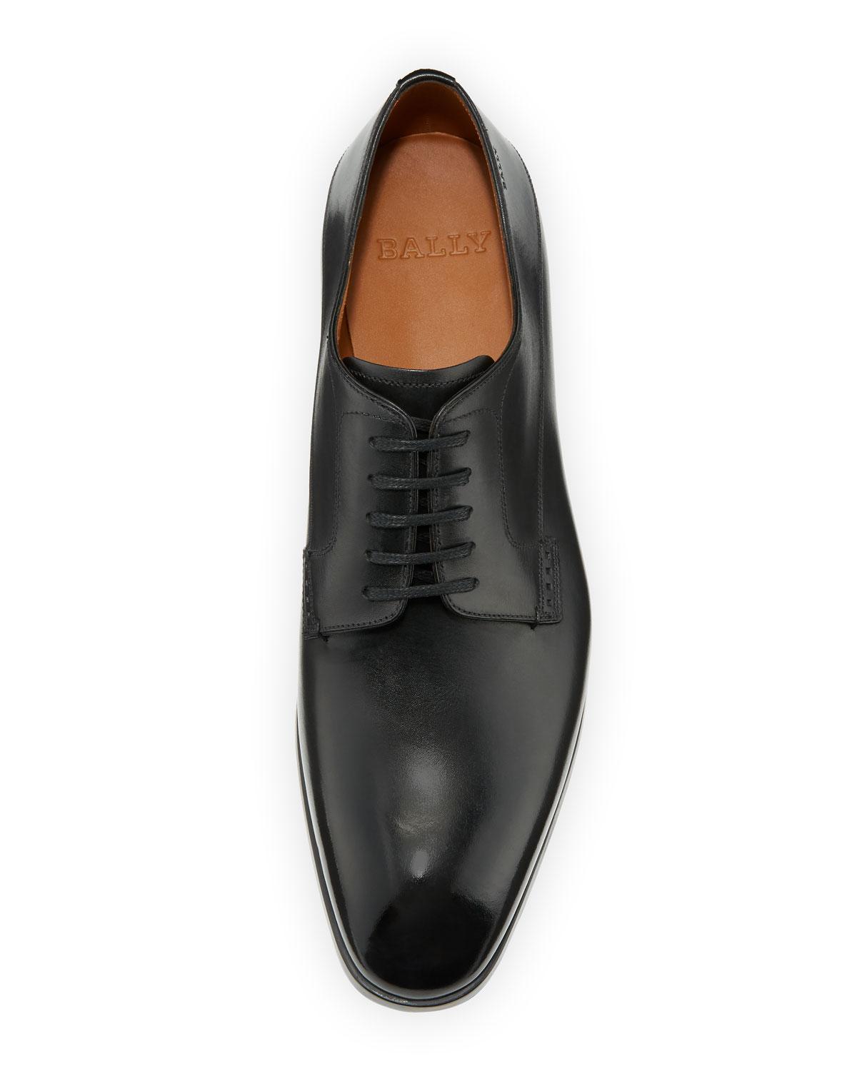 leather bally shoes