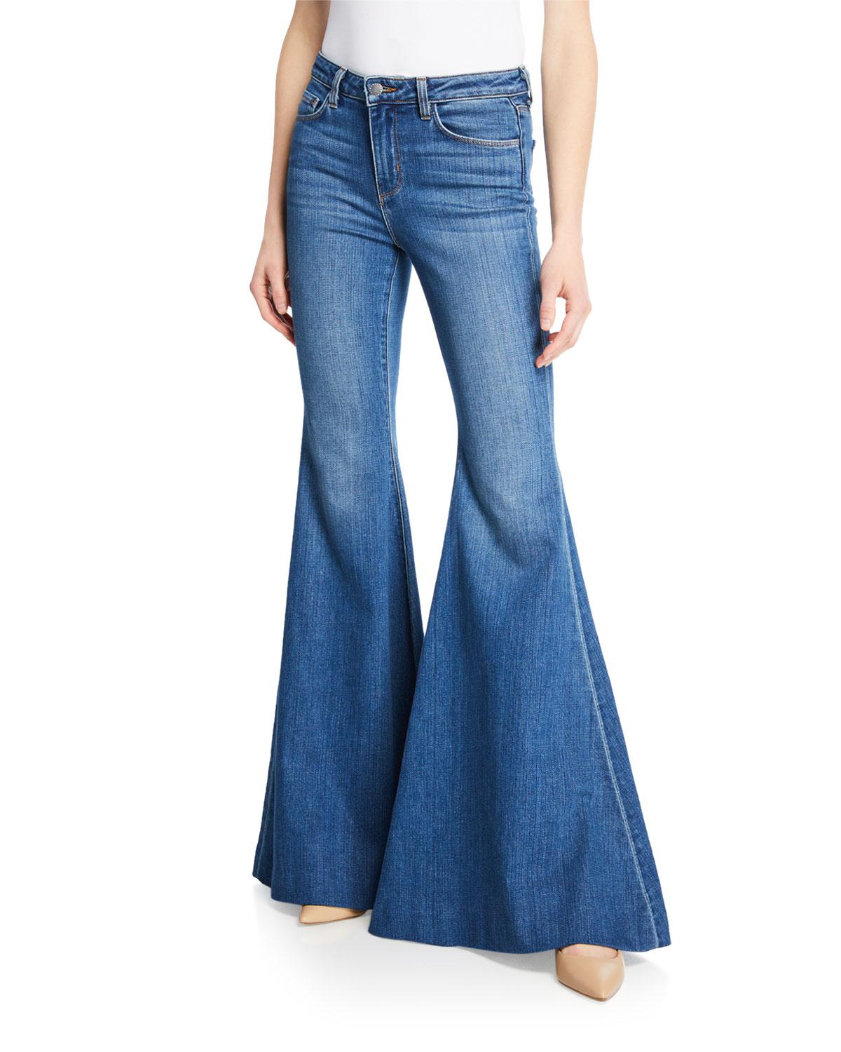 L'Agence Lorde High-rise Super Flare Jeans in Blue - Lyst
