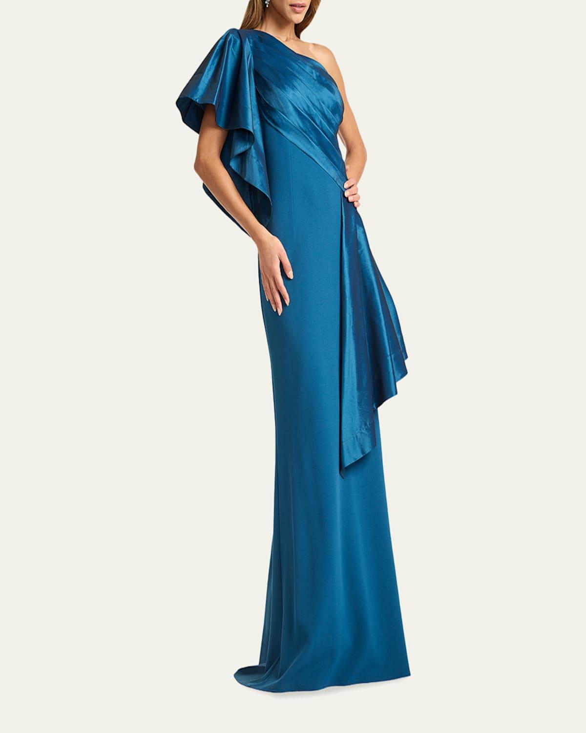 gray bridesmaid dress Simple A Line Satin Gray Blue Long Prom Dress, Gray Blue Long Bridesmaid Dress US 14 / Gray Blue(As Picture)