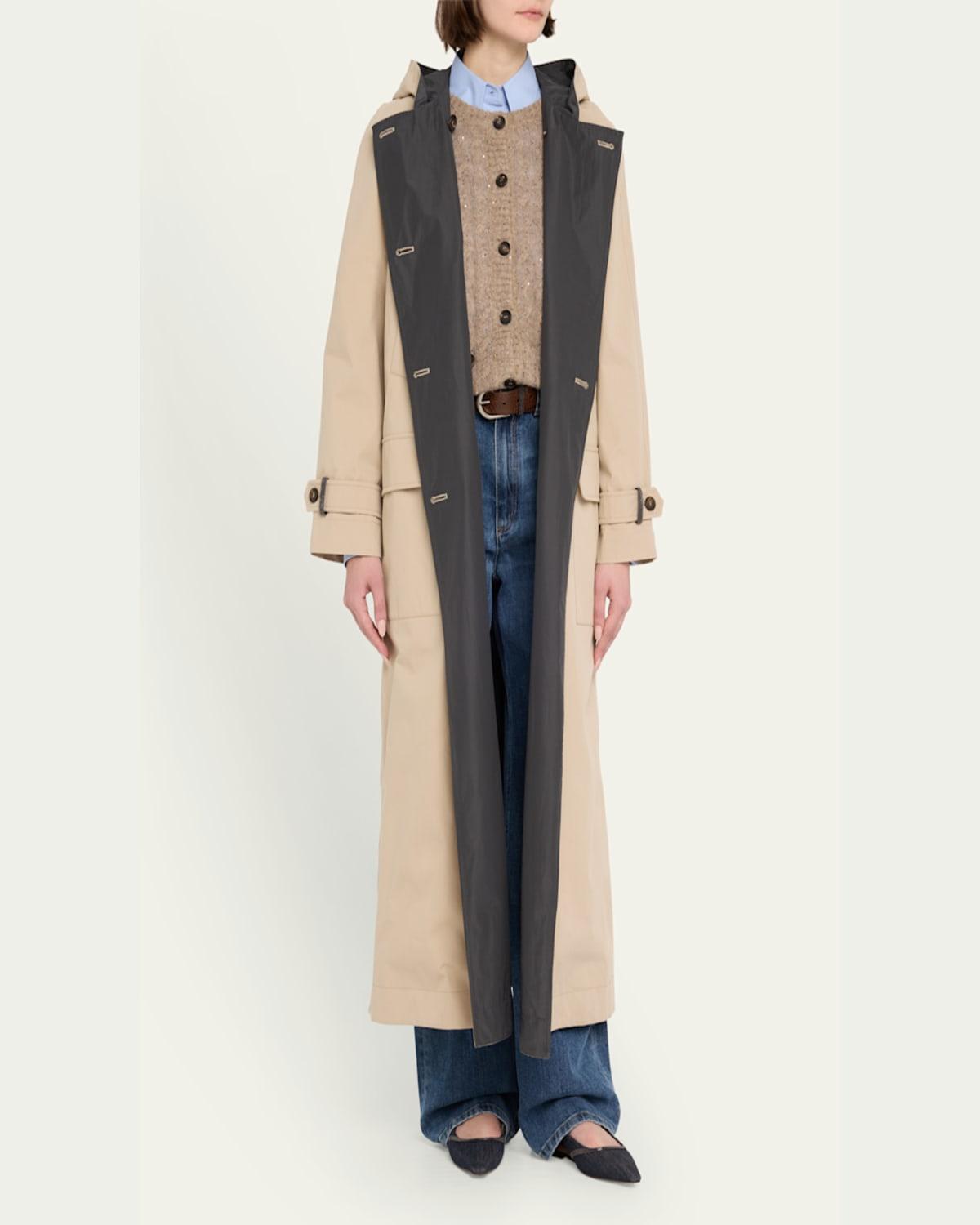 トレンチコート Brunello Cucinelli TRENCH WITH MONILE DETAIL Brunello Cucinelli Trench coats for Women | Online Sale up