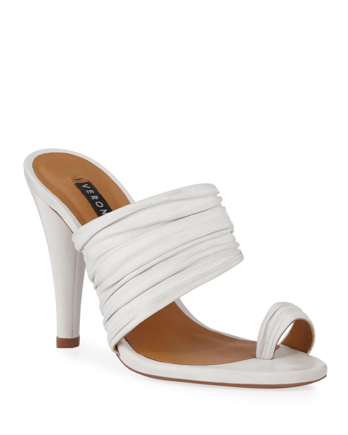 en thread veronica leather heeled sandals