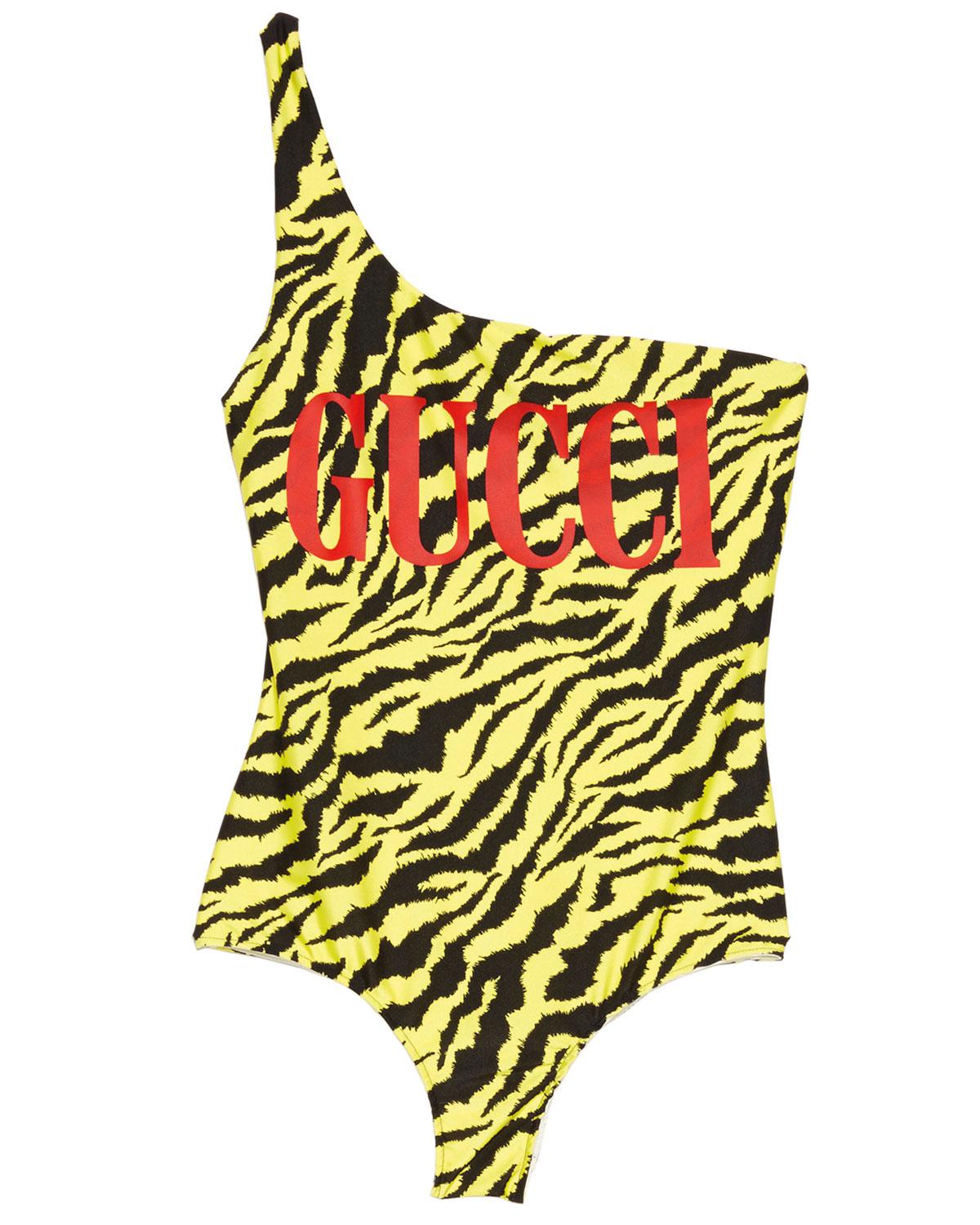 black and gold gucci swimsuit