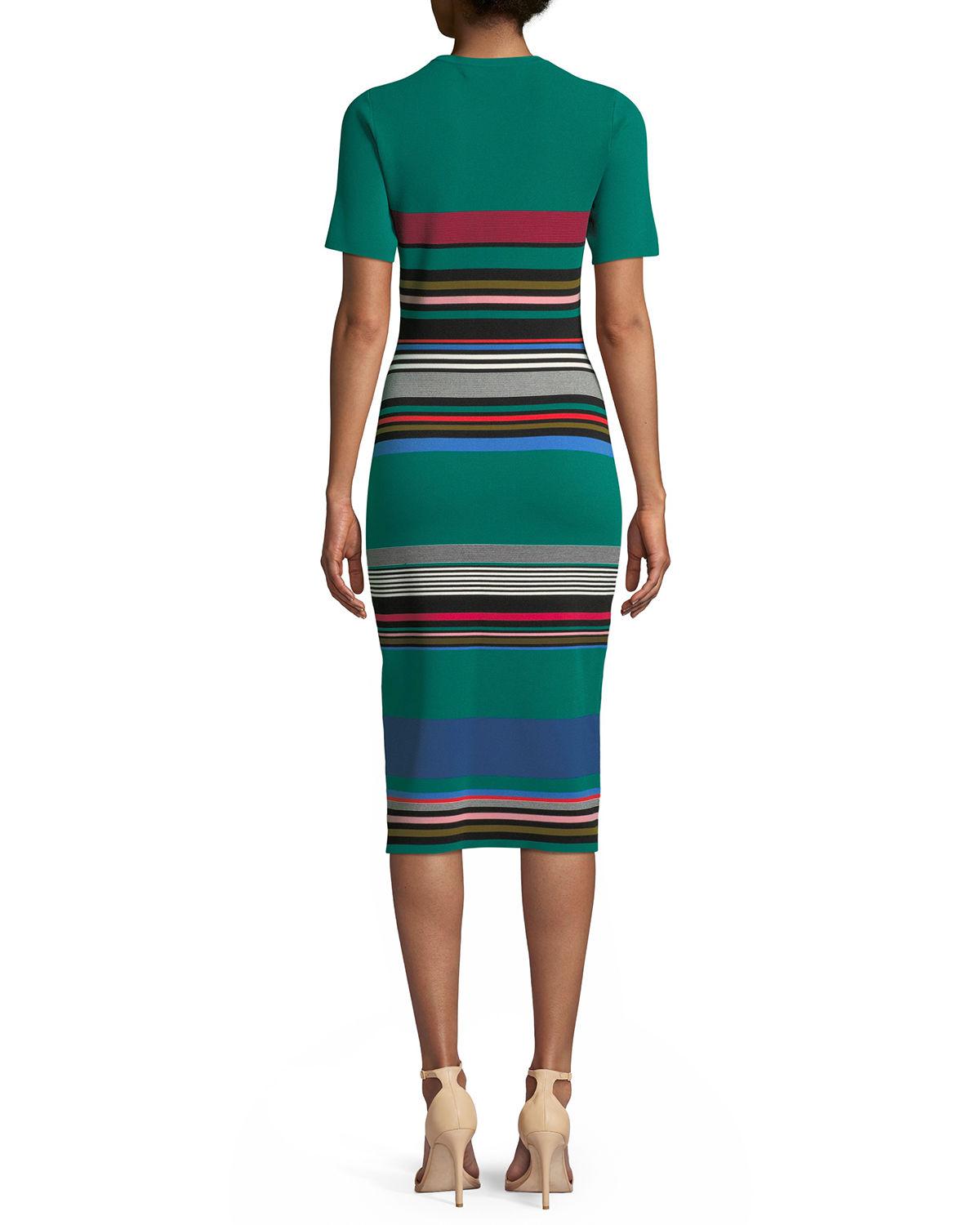 dvf soft shoulder sweater dress