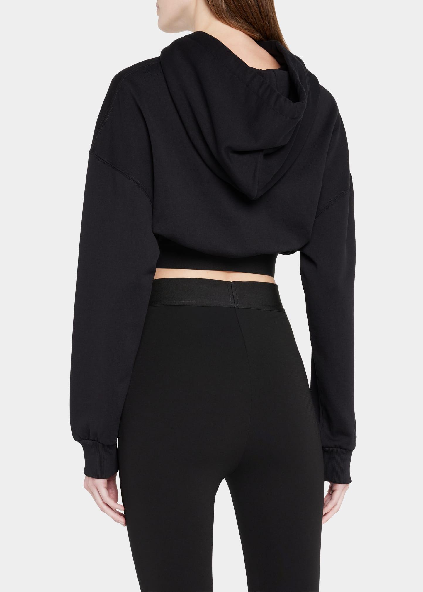 Dolce & Gabbana Rock N' Roll Cropped Hoodie W/ Branded Elastic in Black |  Lyst