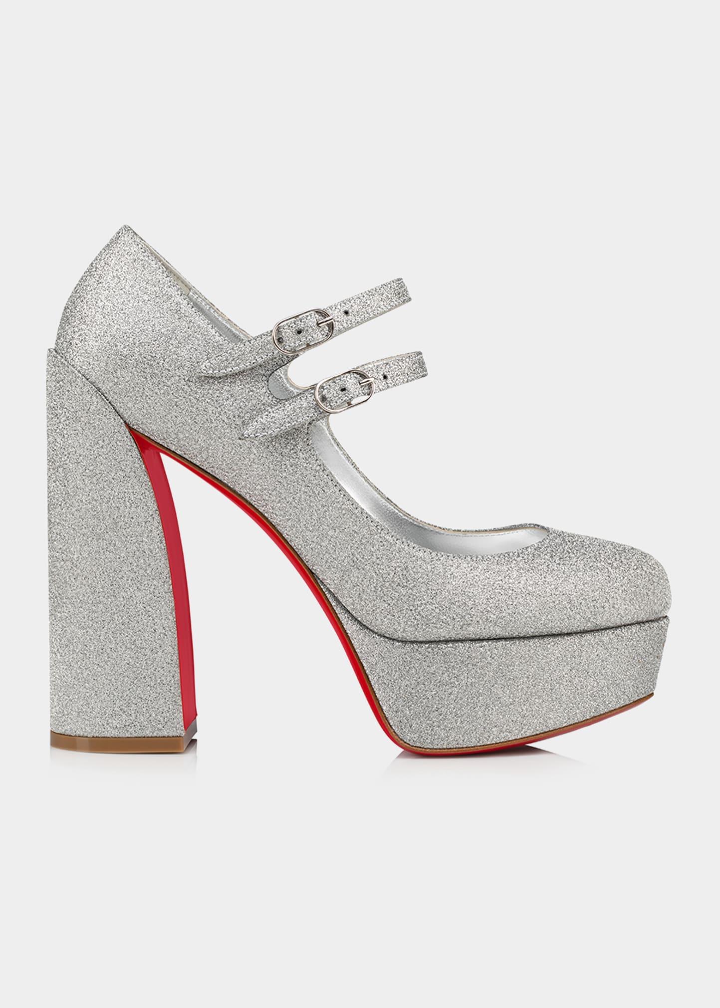 sparkling louboutin shoes