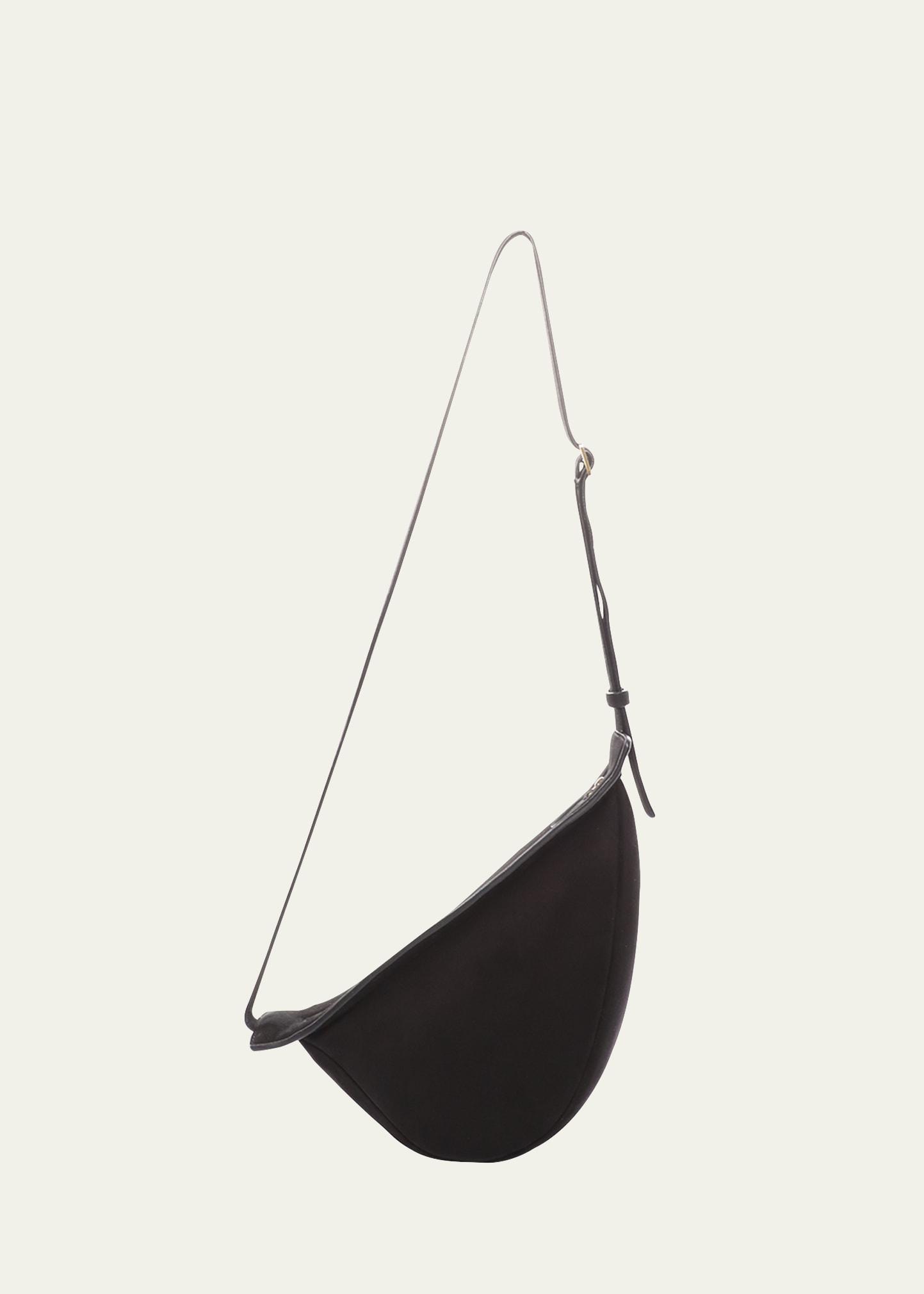 The Row - Small Slouchy Banana Bag in Suede - Black - One Size