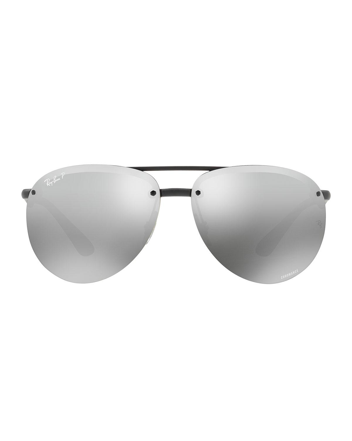 ray ban mirrored rimless sunglasses