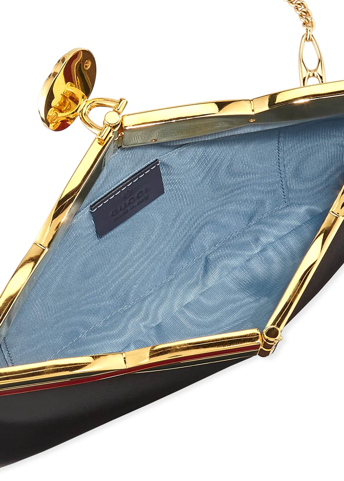 Gucci Broadway Evening Palm Lux Leather Clutch Bag in Black - Lyst
