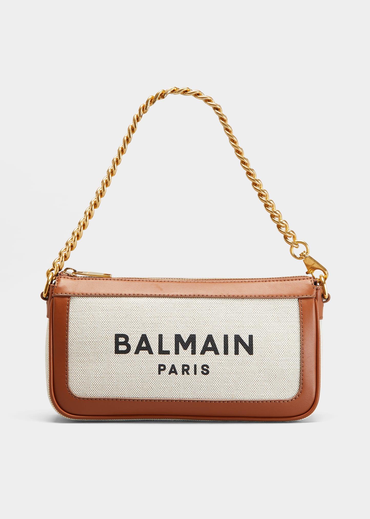 Balmain B Army Logo Chain Pouch Crossbody Bag in White Lyst