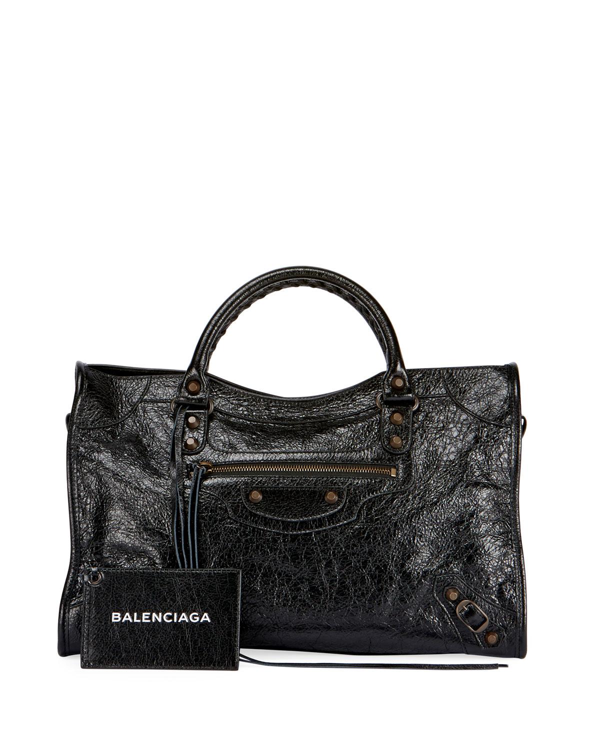 balenciaga logo strap bag