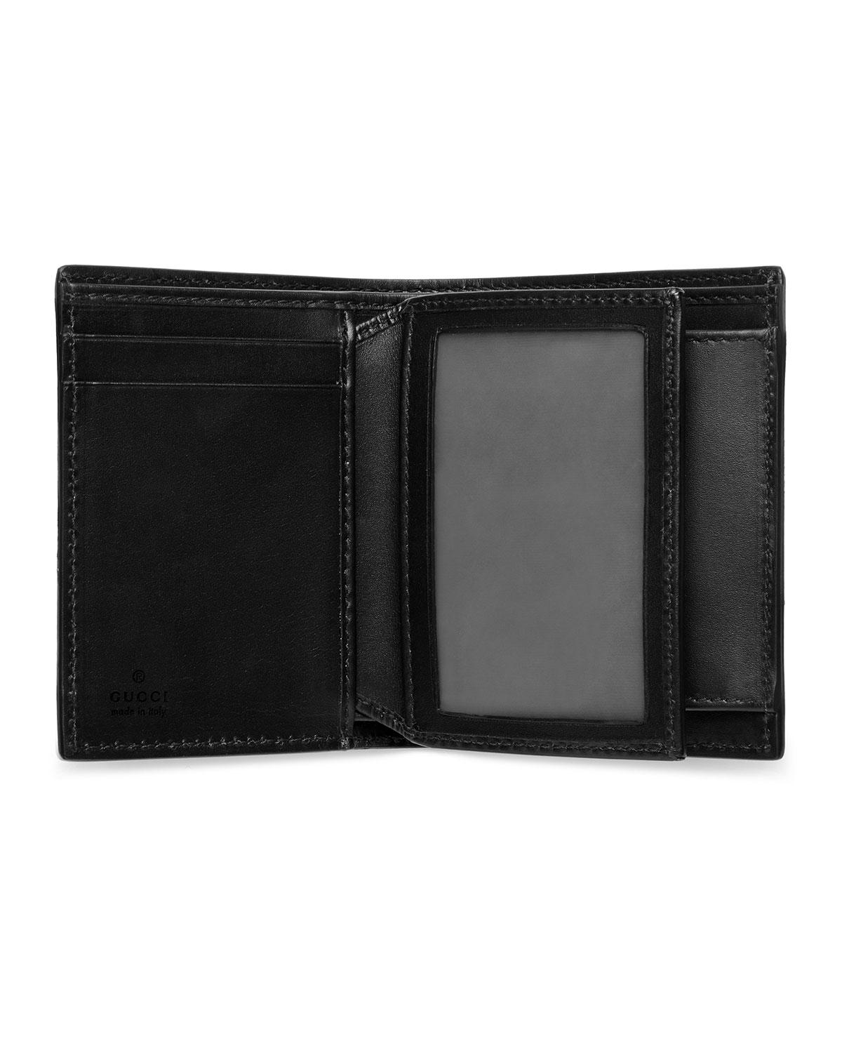 Gucci Men&#39;s GG Supreme Tiger-print Wallet in Black for Men - Lyst