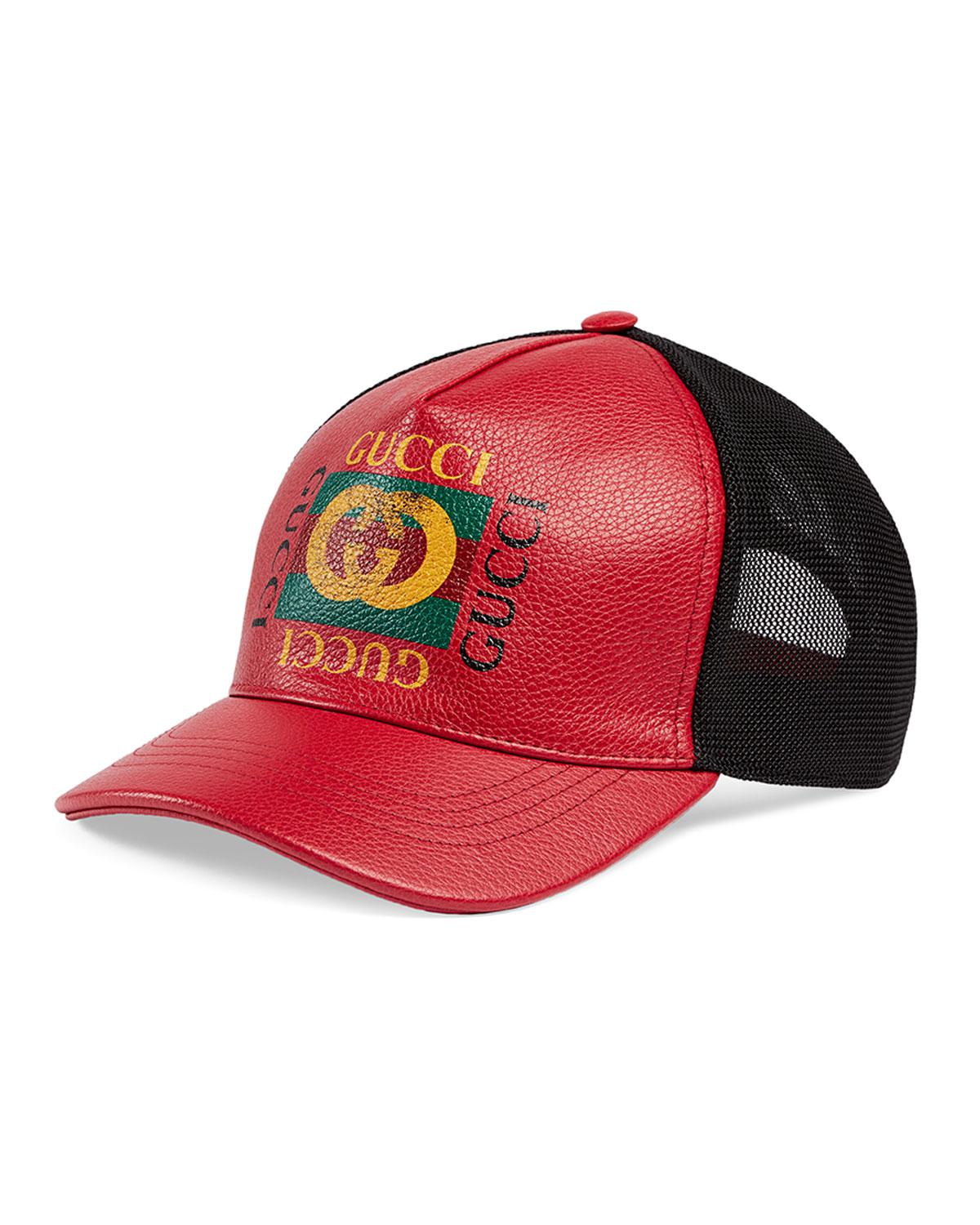Gucci Red Cotton Baseball Cap with Interior Label Gucci X New York Yankees Baseball Hat (RRP £440) | Authentic  main image 2