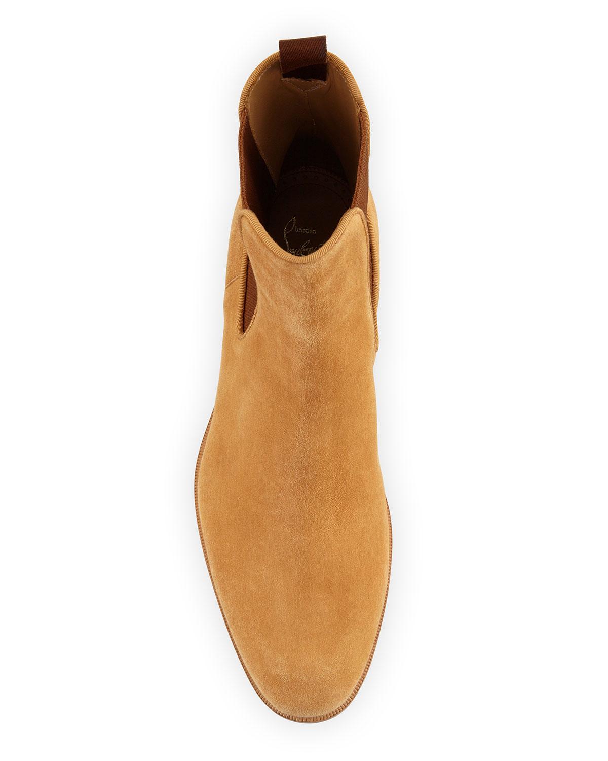 mens red bottom chelsea boots