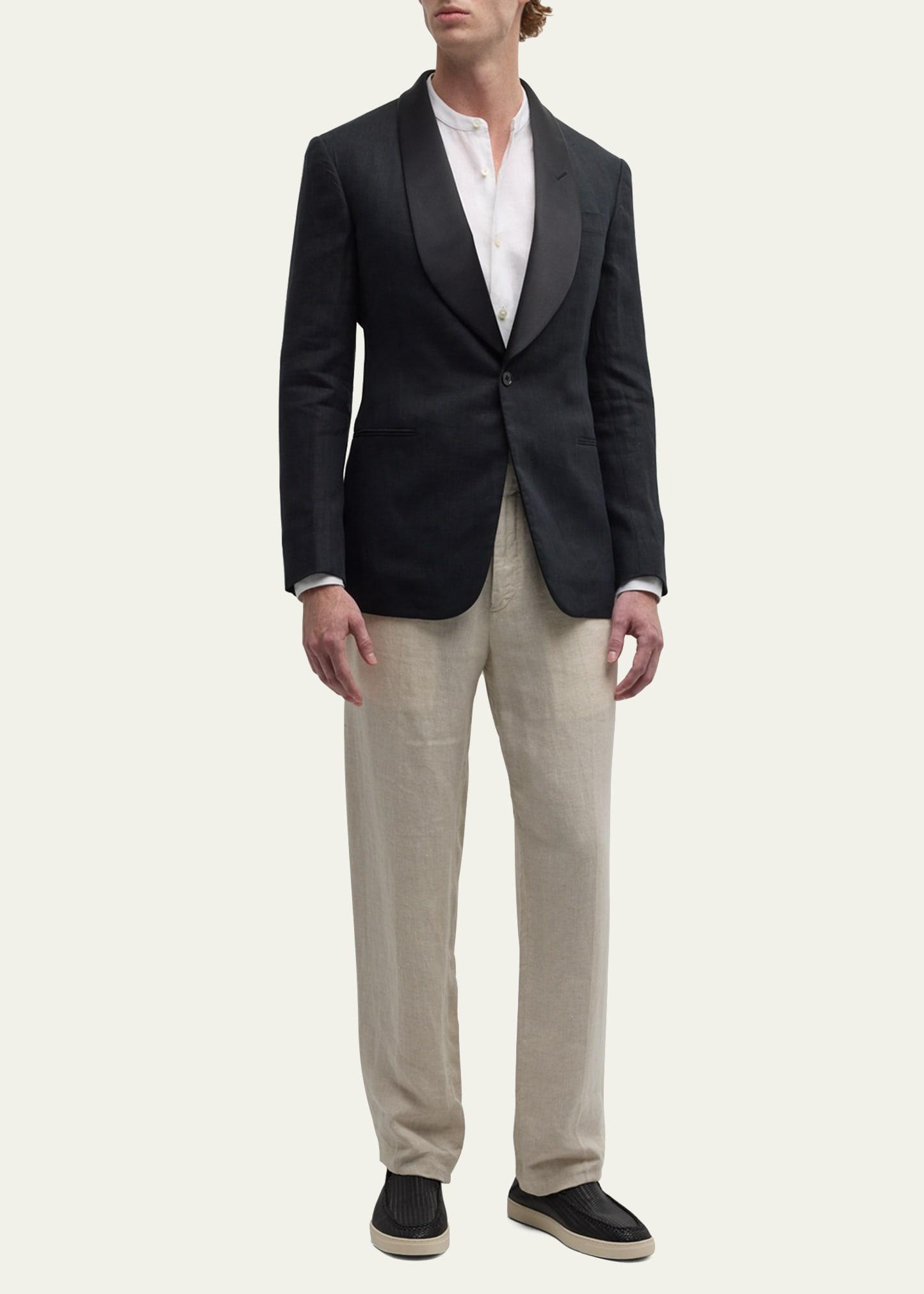 Ralph Lauren Purple Label Kent Handtailored Linen Tuxedo Jacket in