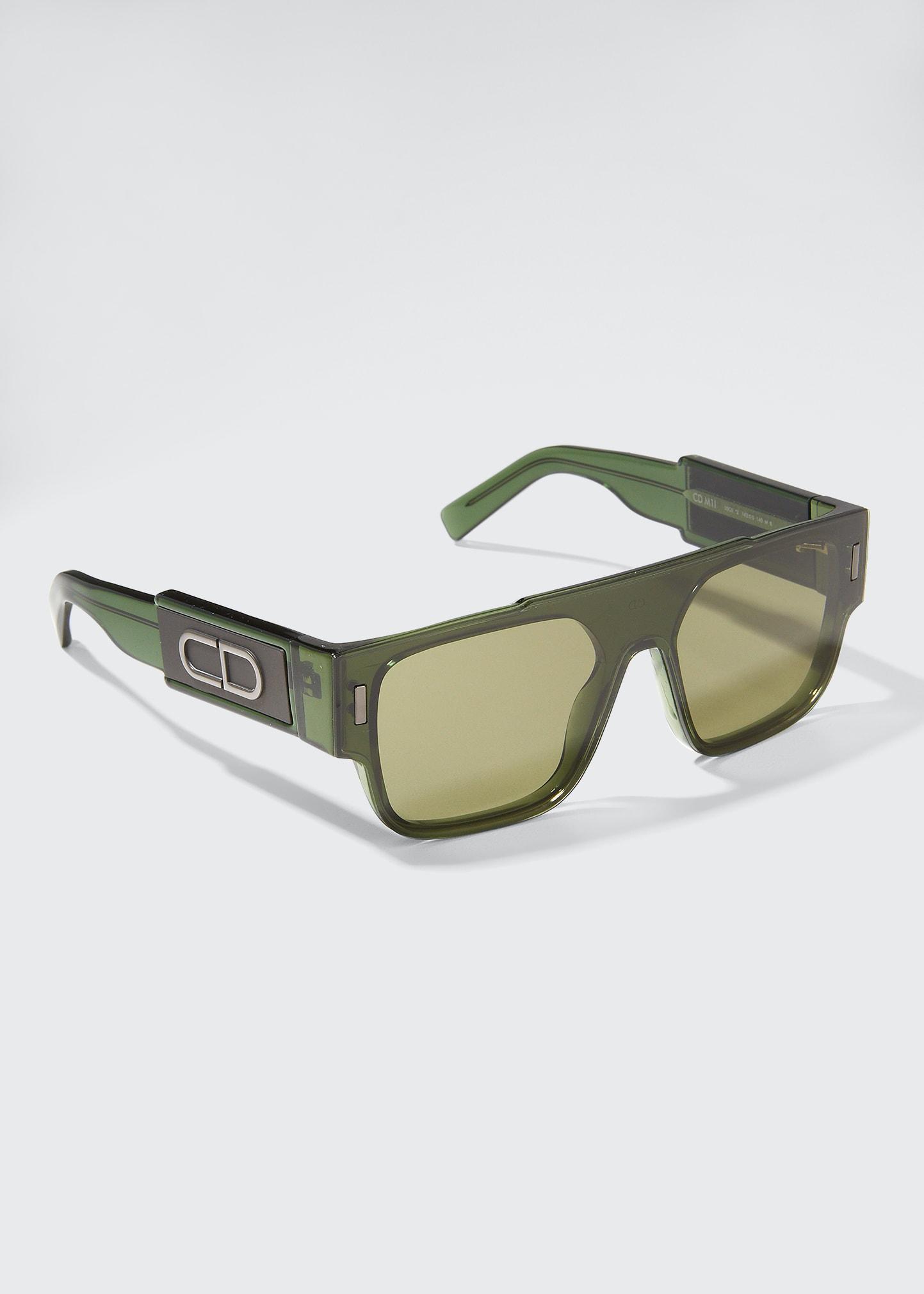 Dior Cd Link Flat Top Sunglasses in Green for Men | Lyst