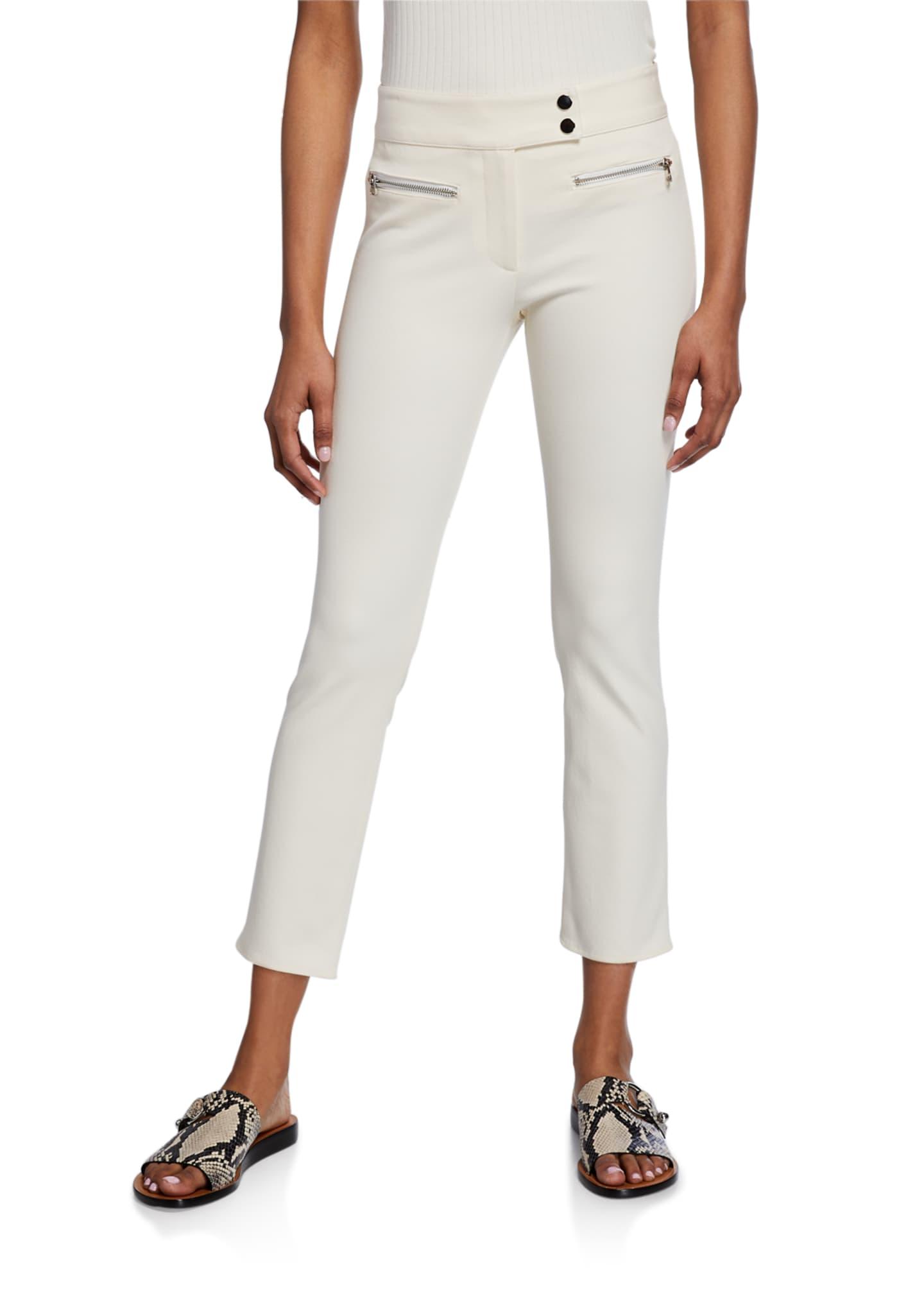 Veronica Beard Synthetic Metro Cropped Kick Flare Pants in White - Lyst
