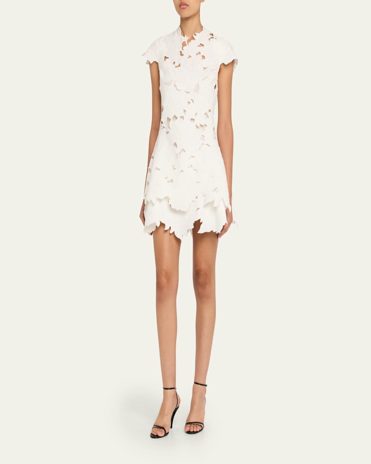 Jonathan Simkhai Holloway Embroidered Mini Dress in Natural | Lyst