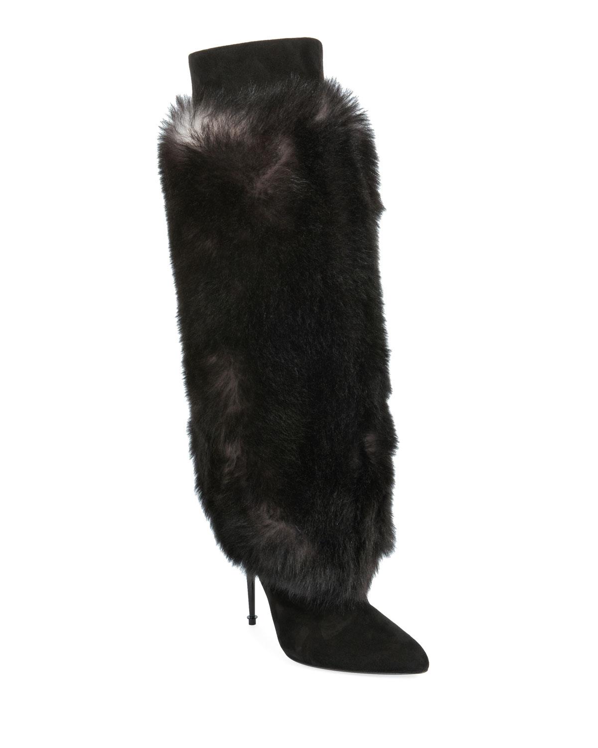 Tom Ford Shearling Fur Knee Boot in 